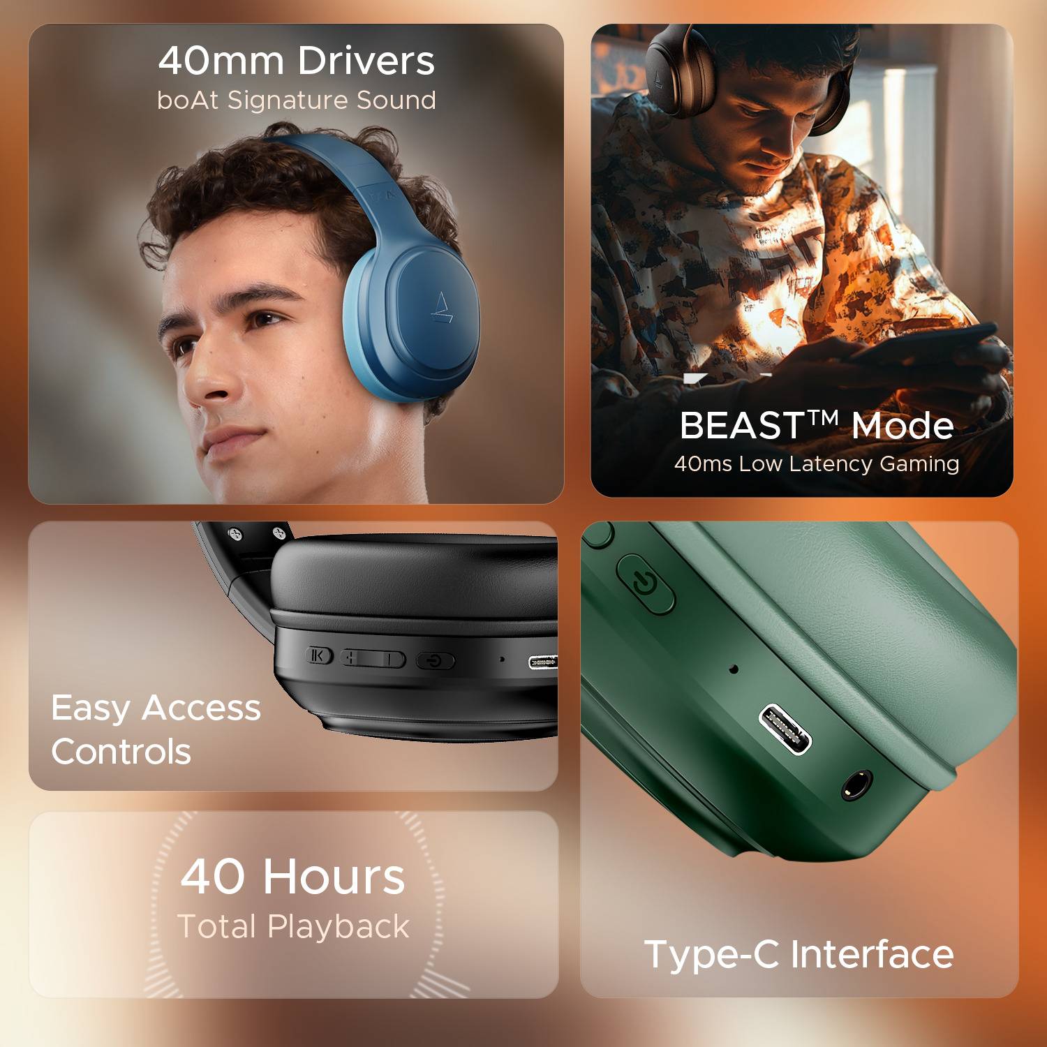 boAt Rockerz 430 Wireless Headphones - Image 2
