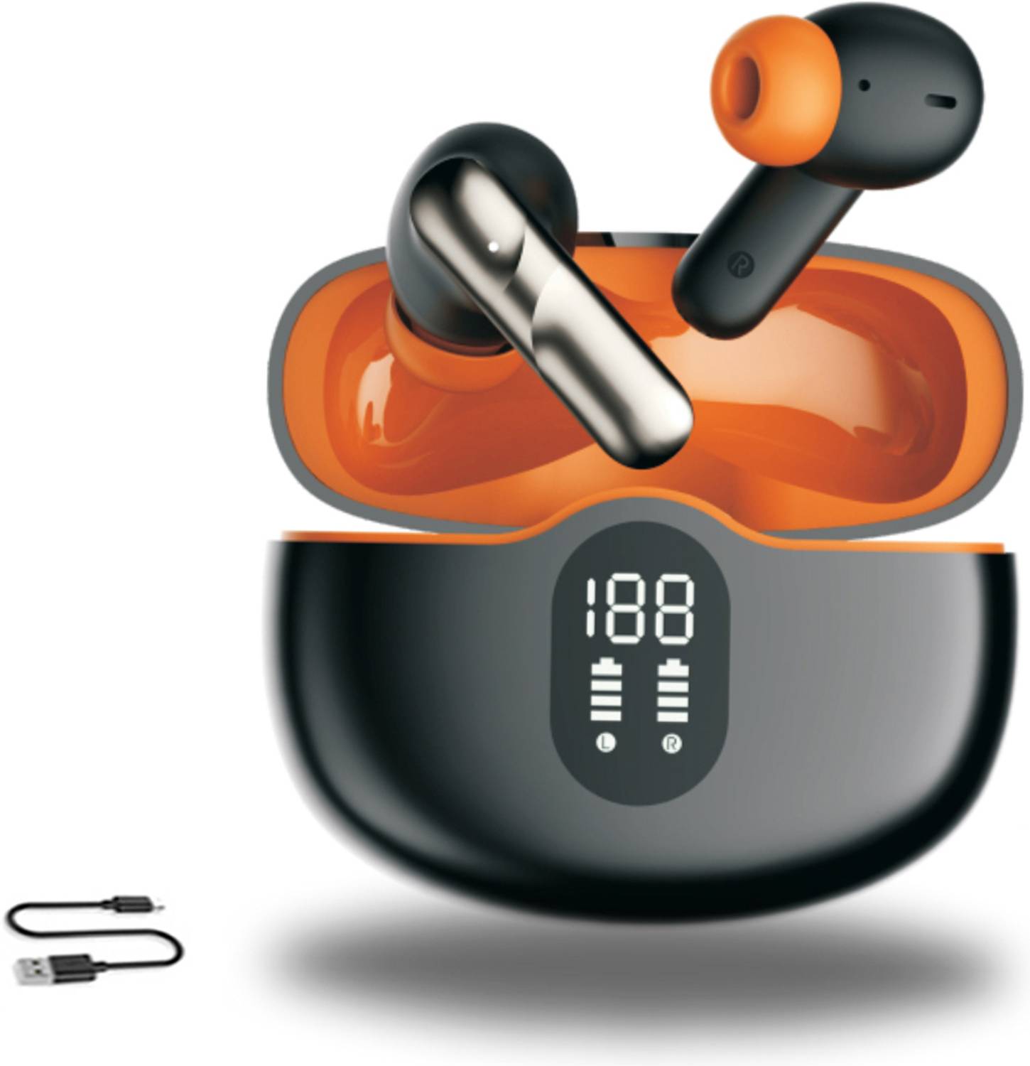 CIHROX 60Hours PlaytimeHi-Fi Calling, 50ms Ultra Low Latency Gami