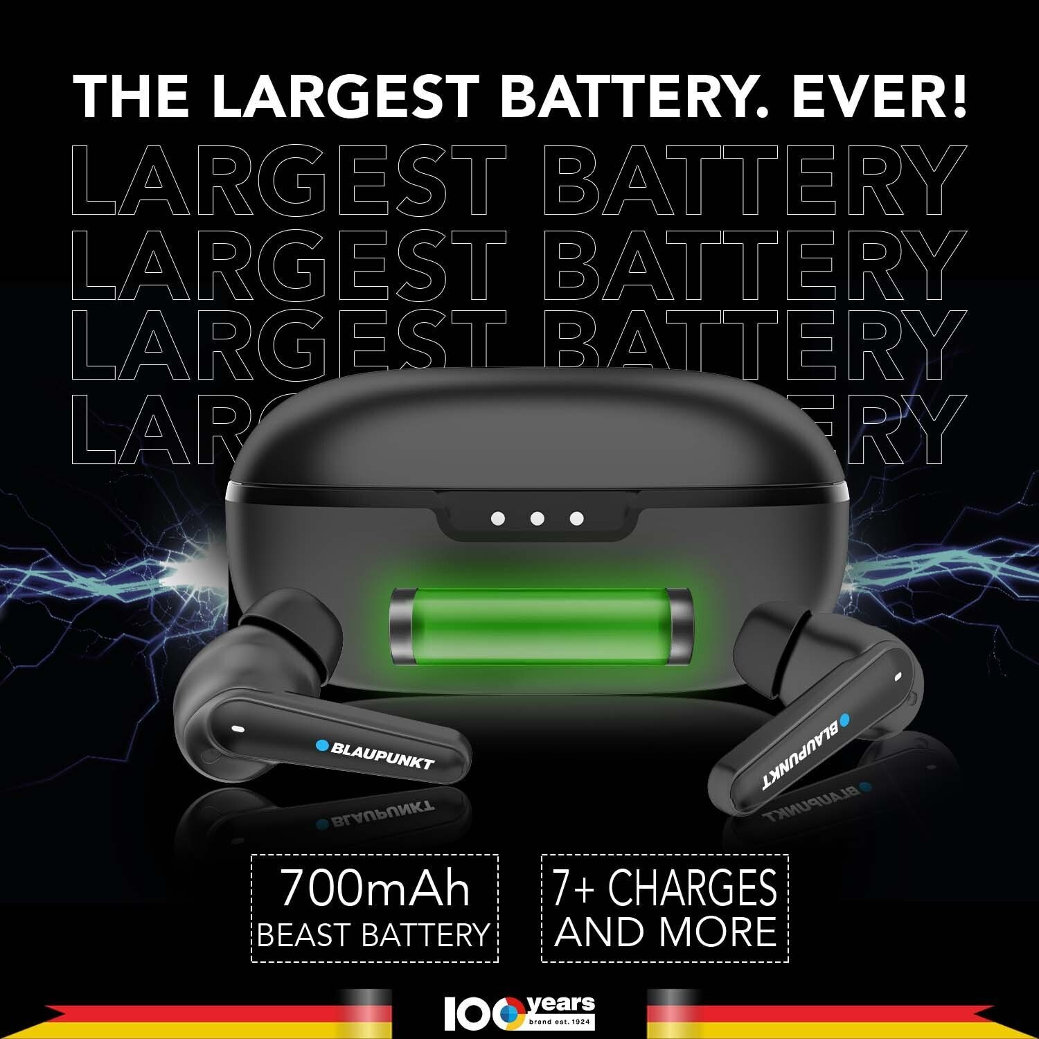 Image of Blaupunkt BTW300 Moksha Xtreme 750mAh BK Bluetooth