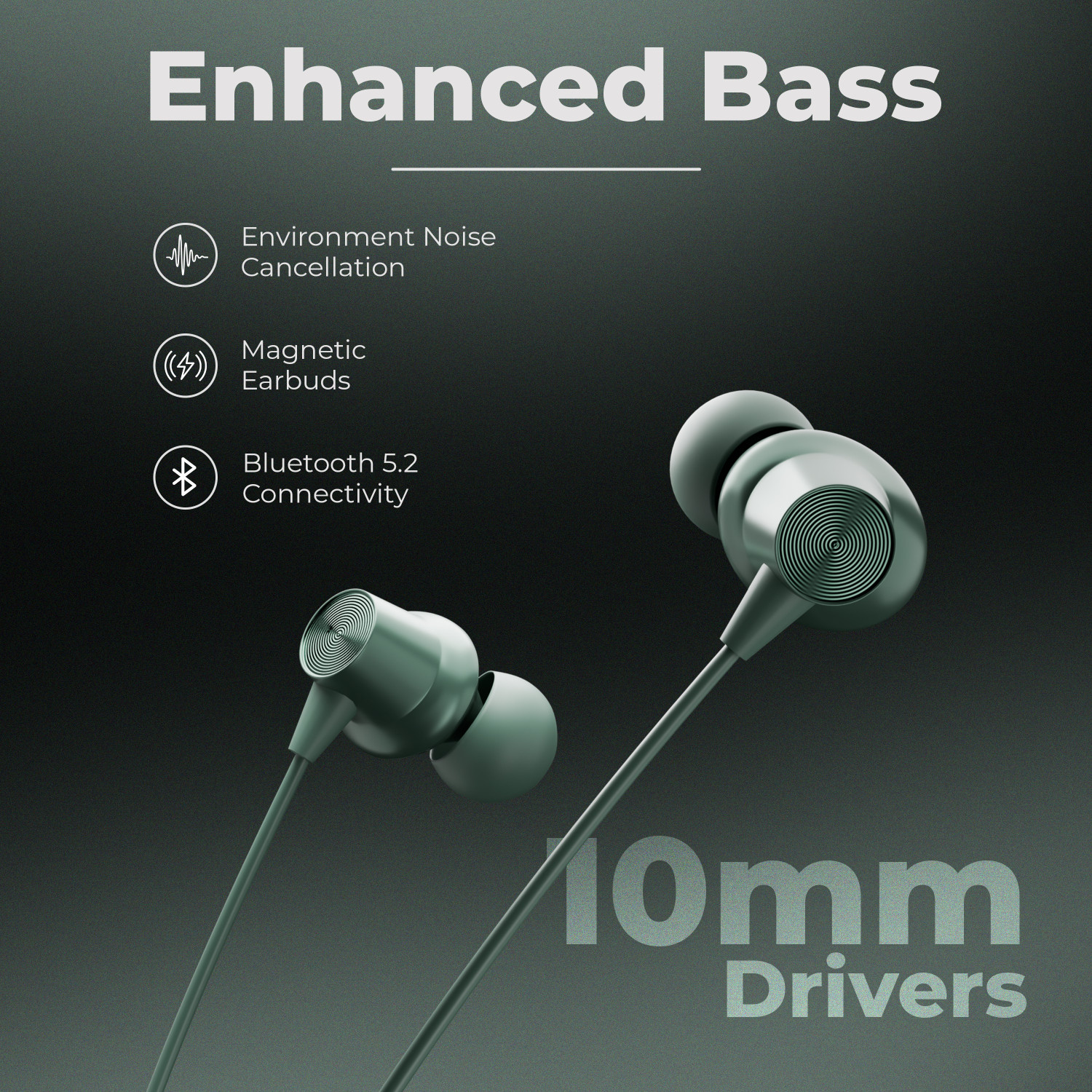 Image of TECHFIRE T60 Bullets Wireless Z Bass Edition Neckband headphone with 40 hr playtime Bluetooth