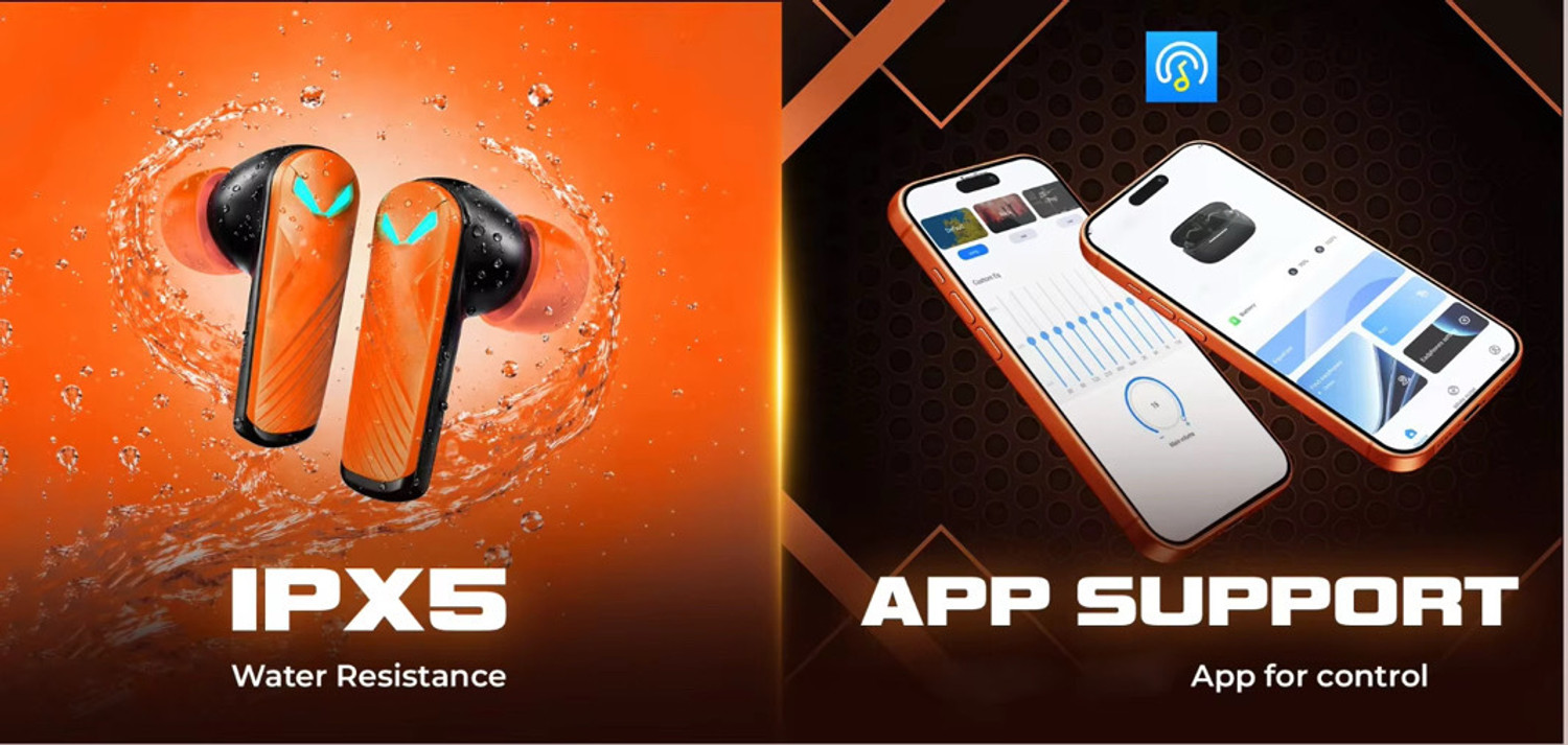 Image of Life Like S45 Gaming In Ear Earbuds With 60H Playtime With TYPE-C Fast Charging, ENC MIC Bluetooth