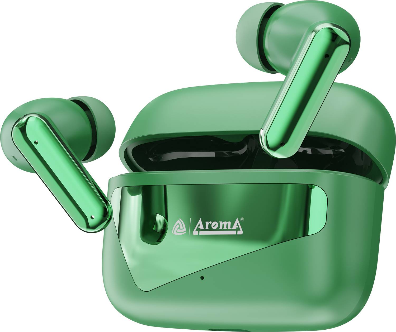 Aroma TWS8 V5.4 Upto 60Hr Playtime*, ENC, Dual Paring, Fast Charging, Heavy Bass Bluetooth