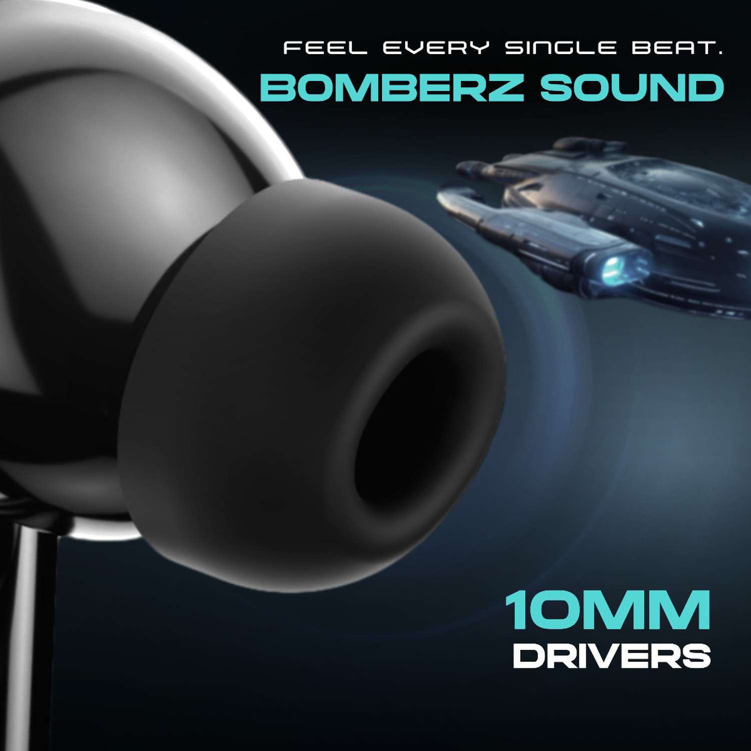 Image of HOPPUP AirDoze C50 Earbuds with 50H PlayTime, 40MS Low Latency, AI ENC & 5.4v Bluetooth
