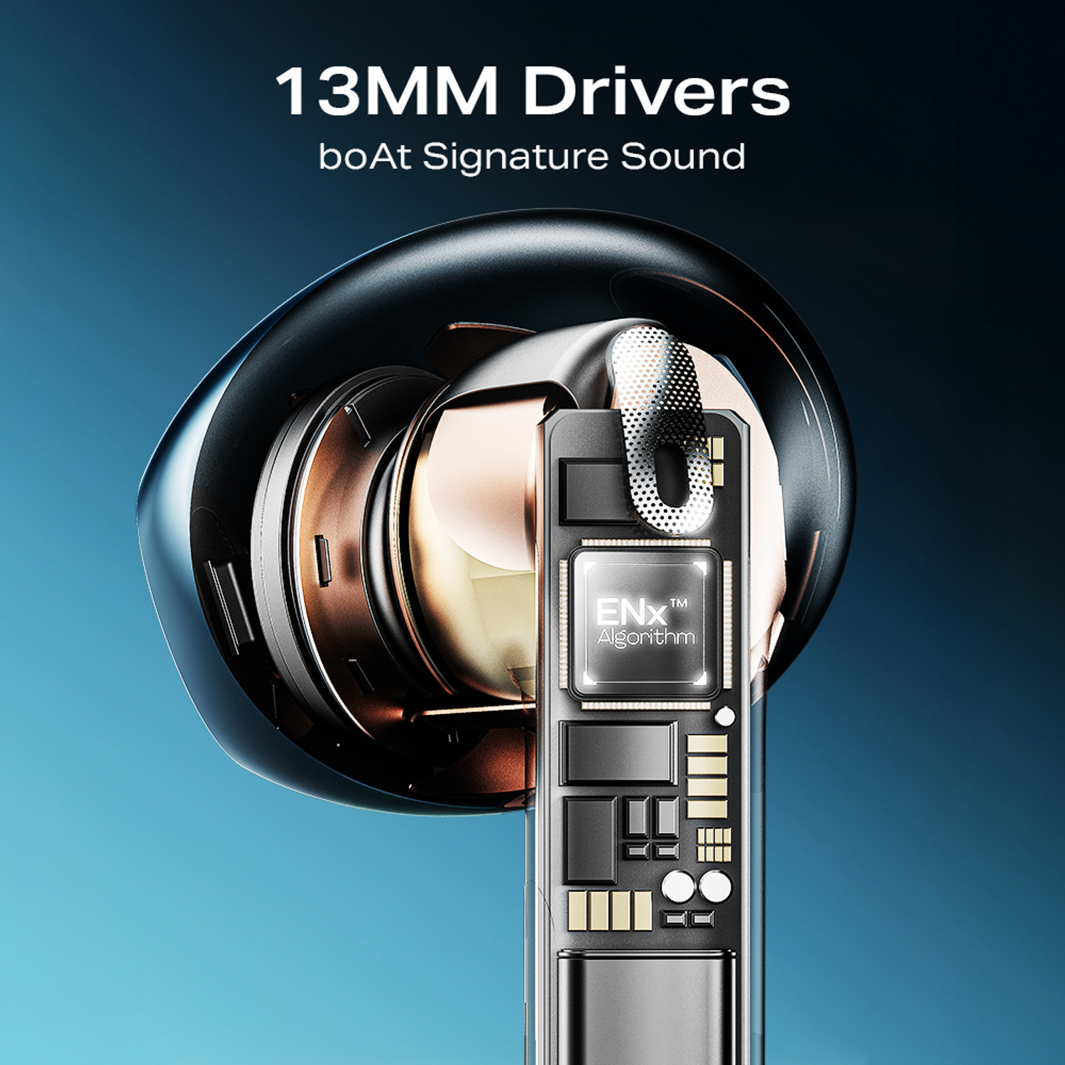Image of boAt Airdopes Alpha,35H Battery, 13mm Drivers,ENx, Stream Ad Free Music via App Bluetooth