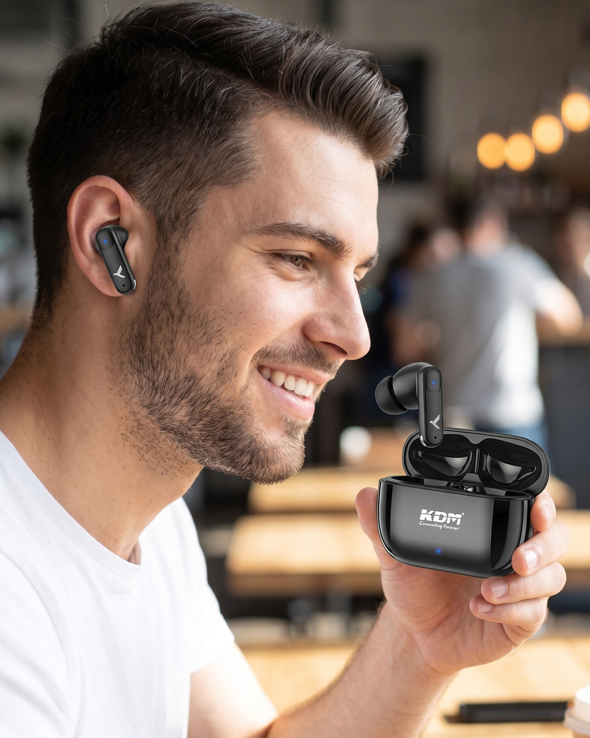 Image of KDM W3 Jiyo Pods BT Version 6.0 The Songs Will Play For 28 Hours 250mAh Battery Bluetooth