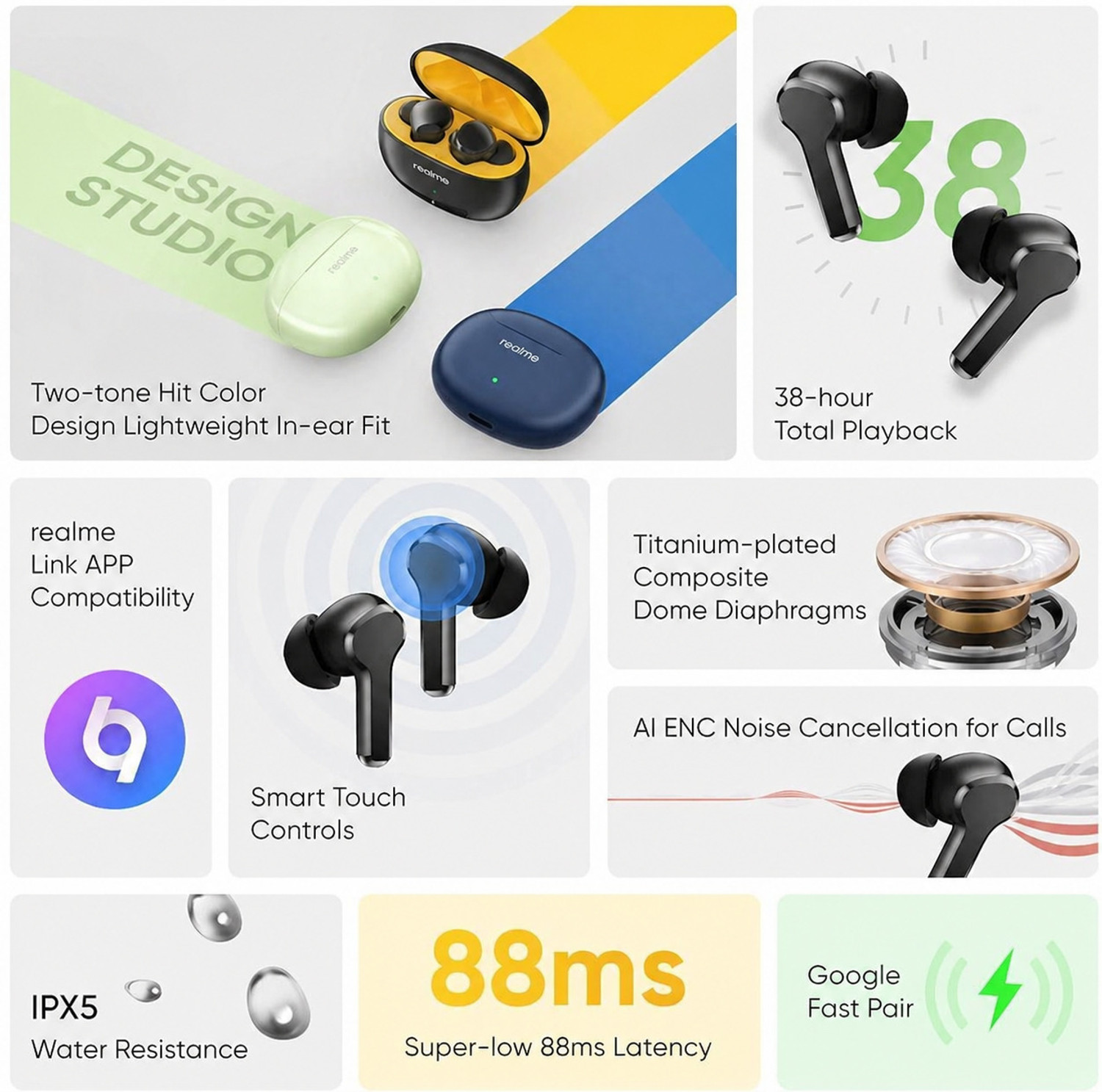 Image of QABILA REAL-ME T110 Bluetooth