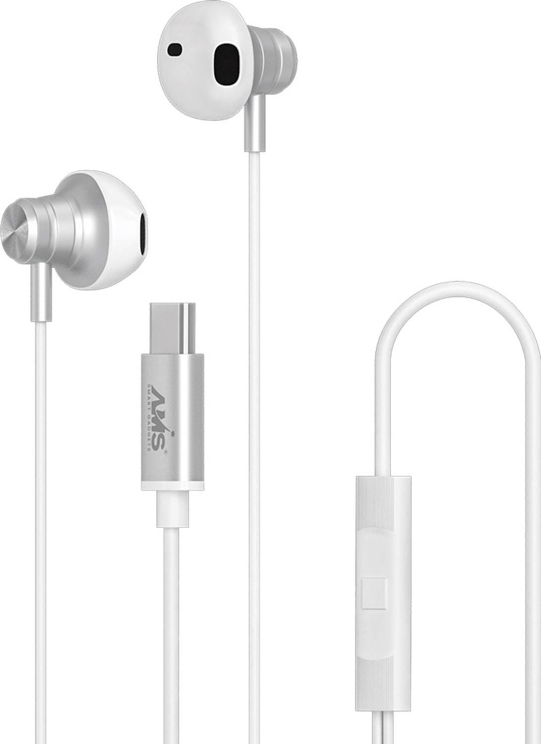AMS A154 Wired Earphones with Type-C Audio Jack,HD Sound with mic