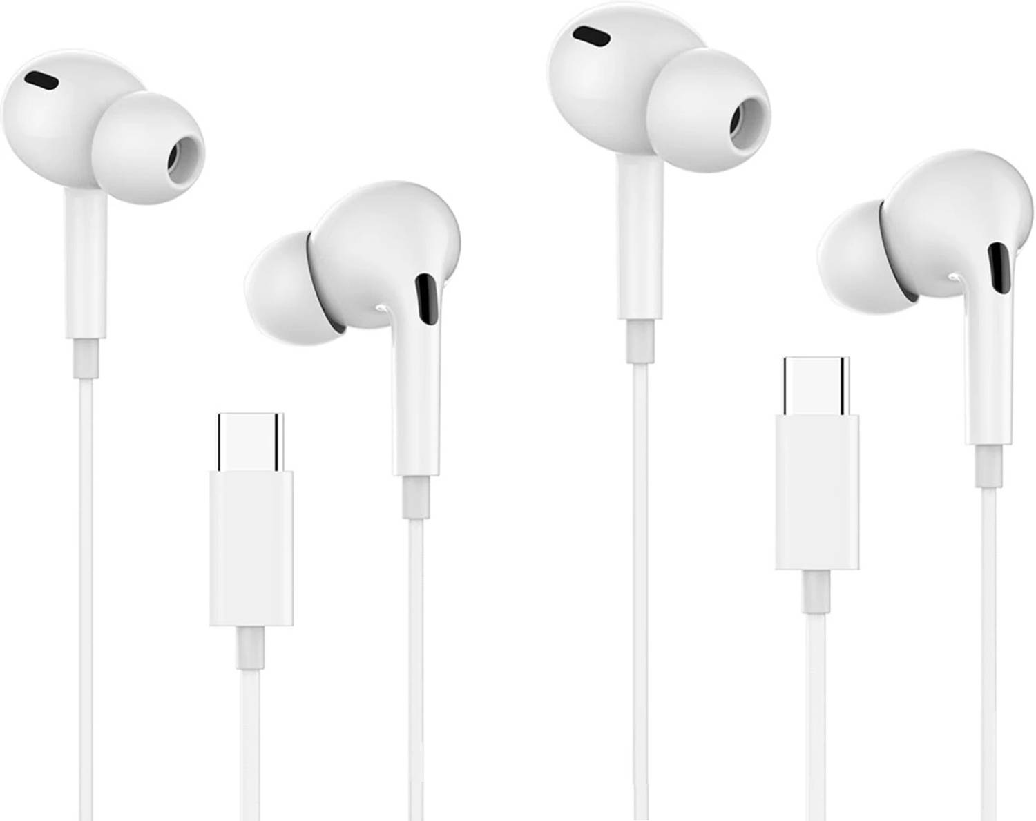 X88 Pro Pack of 2 -Cancelling Woofer Earphones Wired Headset (Whi