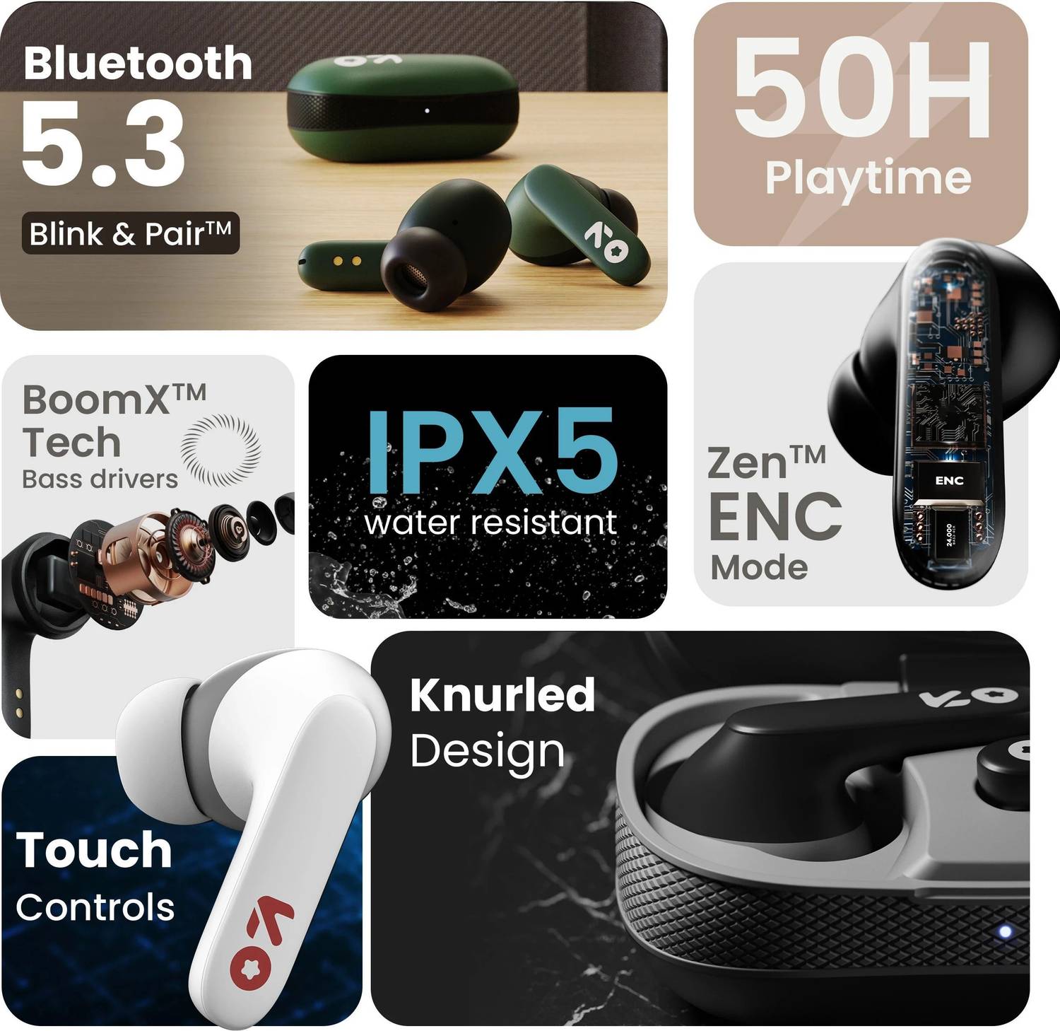 GOBOULT बोल्ट Y1 with Zen ENC Mic, 50H Battery, Fast Charging, Pro+ - Image 3