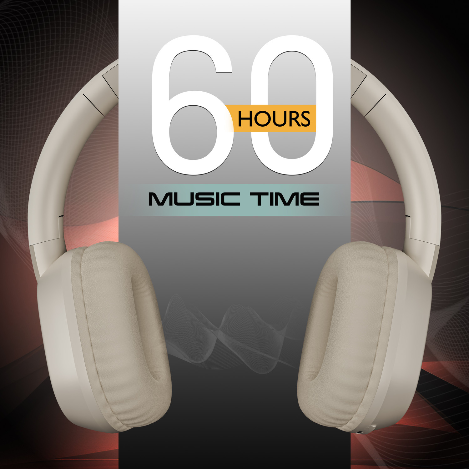 Image of MAK POWER Falcon with 60H Playback, Ideal for Music, Gaming & Calls, Wireless Over-Ear Bluetooth