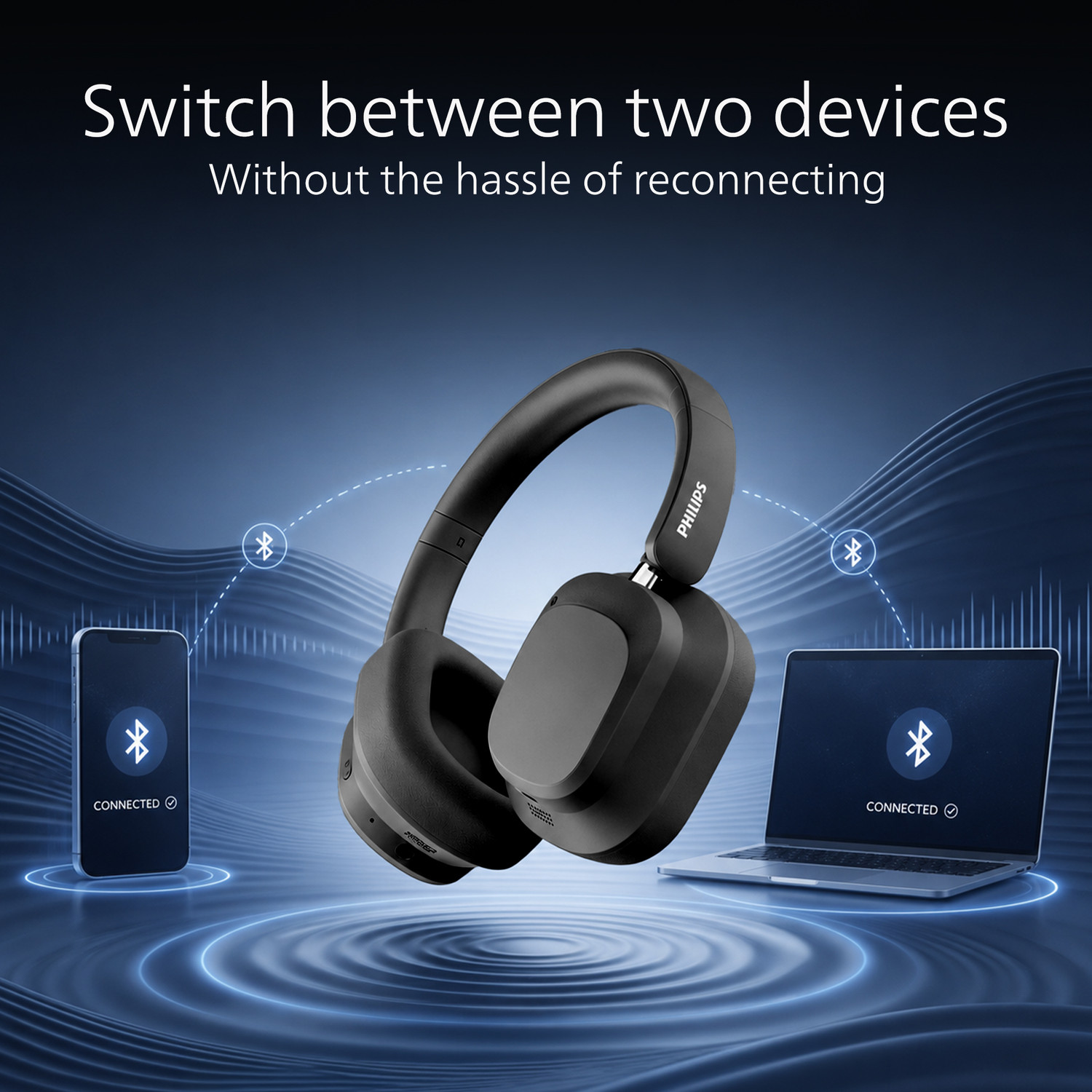 Image of PHILIPS TAH6550-BK Bluetooth & Wired