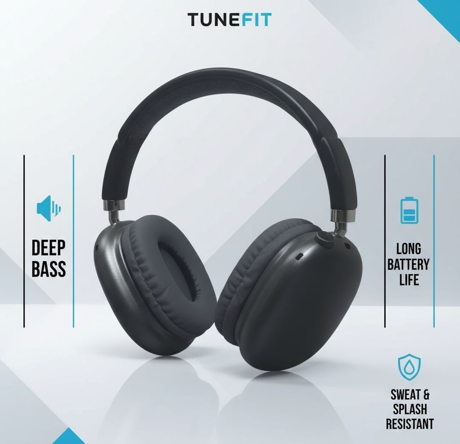 Image of TuneFit TunePods OverEar Wireless Headphone Bluetooth