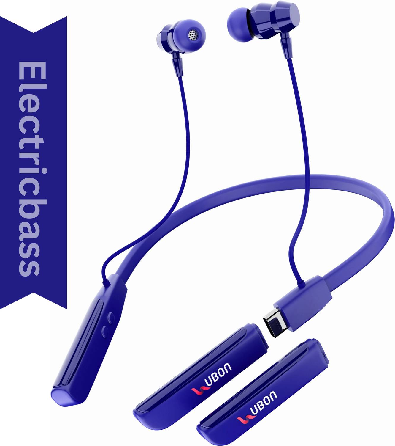electricbass Neckband Wireless with extra Battery blue Bluetooth