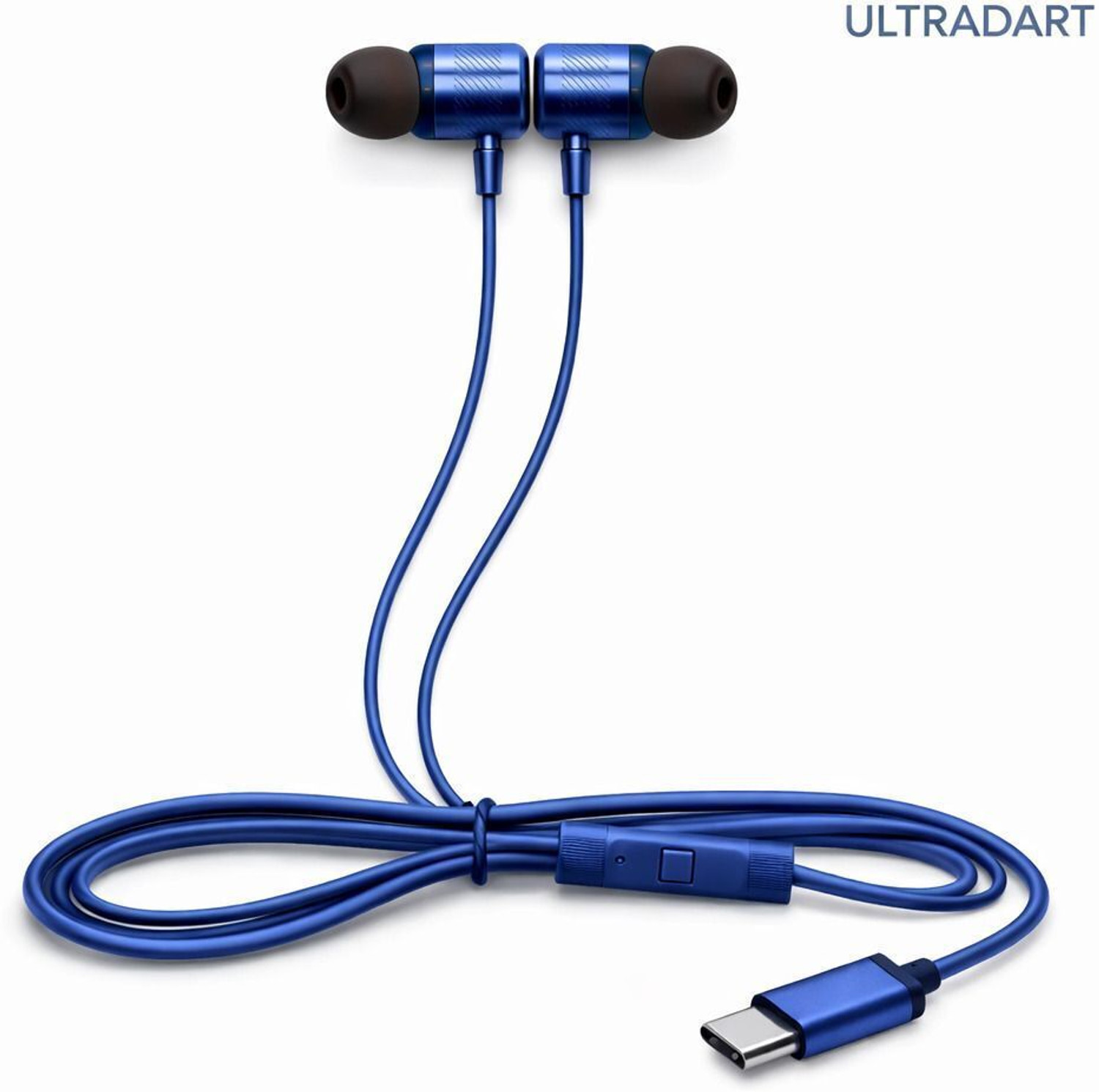 Image of ULTRADART Type C Wired Earphones with Mic, Stereo Sound, Durable Cable Wired