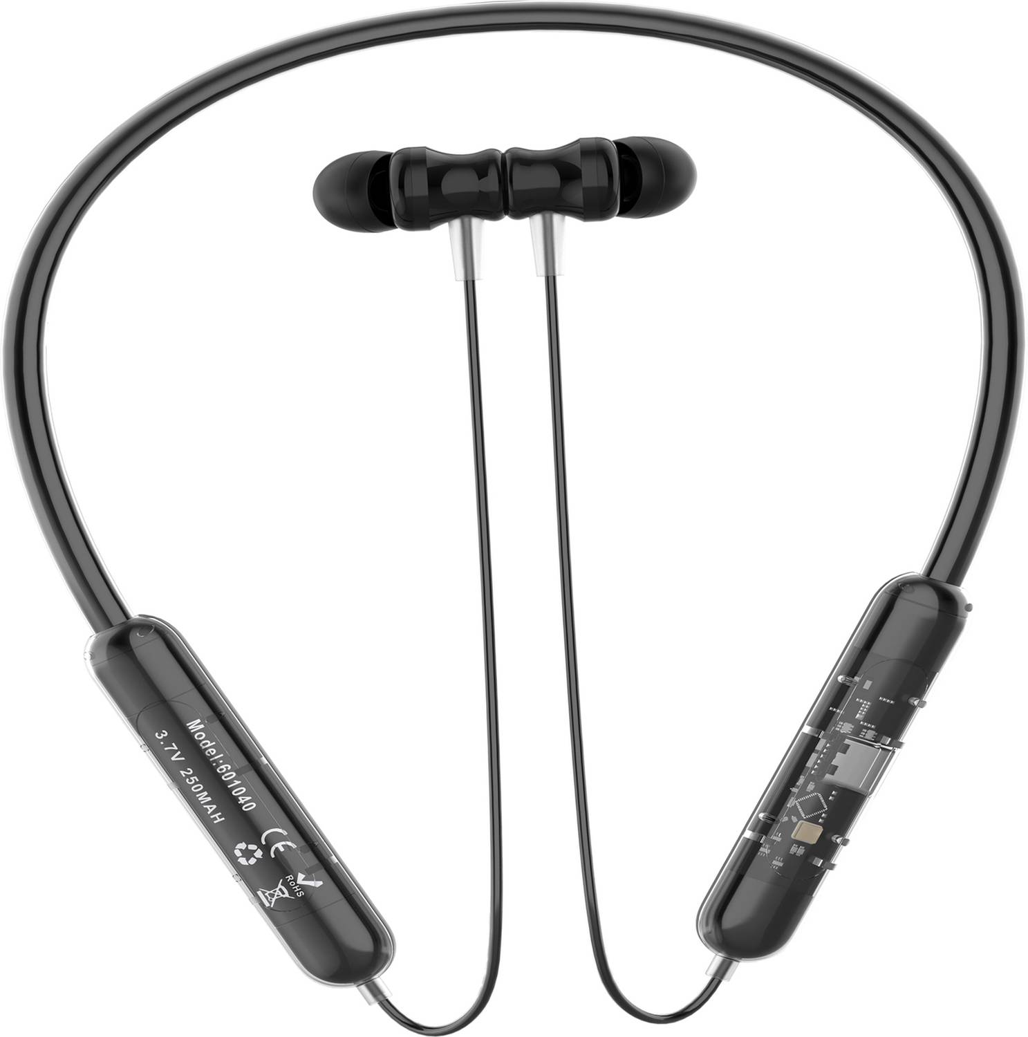IZWI Transparent Voice Changer Wireless Neckband with 36Hrs Playt