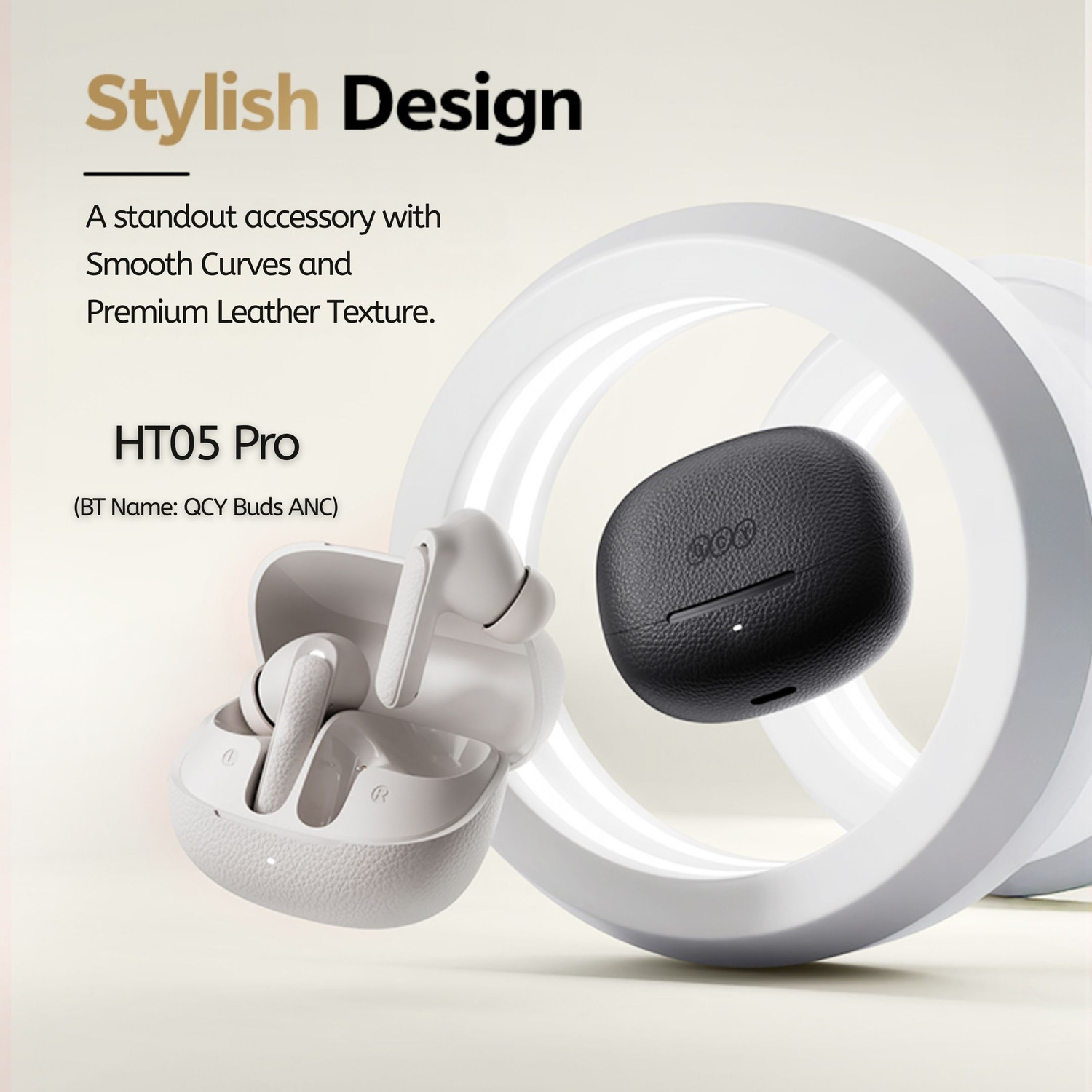 Image of QCY HT05 Pro,Global Brand, 6-mic ENC, 45dB Hybrid ANC, 9 EQs, Smart App,25H Playtime Bluetooth