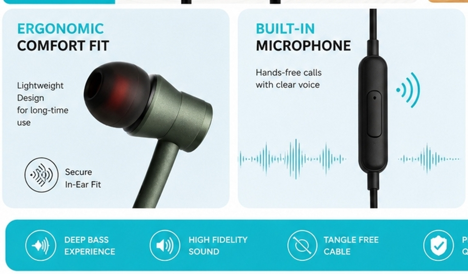 Image of Gadpro EP-02 Wired Headset (Black, In the Ear)