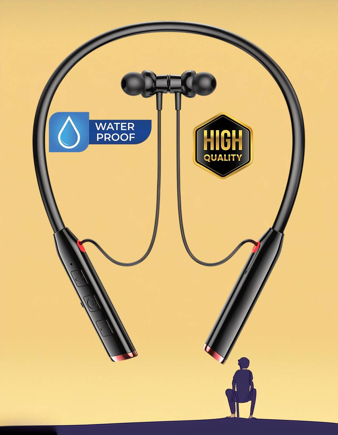 PTROX Vibration Alert, 48 Hours Playtime, ENC, HD Sound Quality & Stereo Bass PT/14/19 Bluetooth