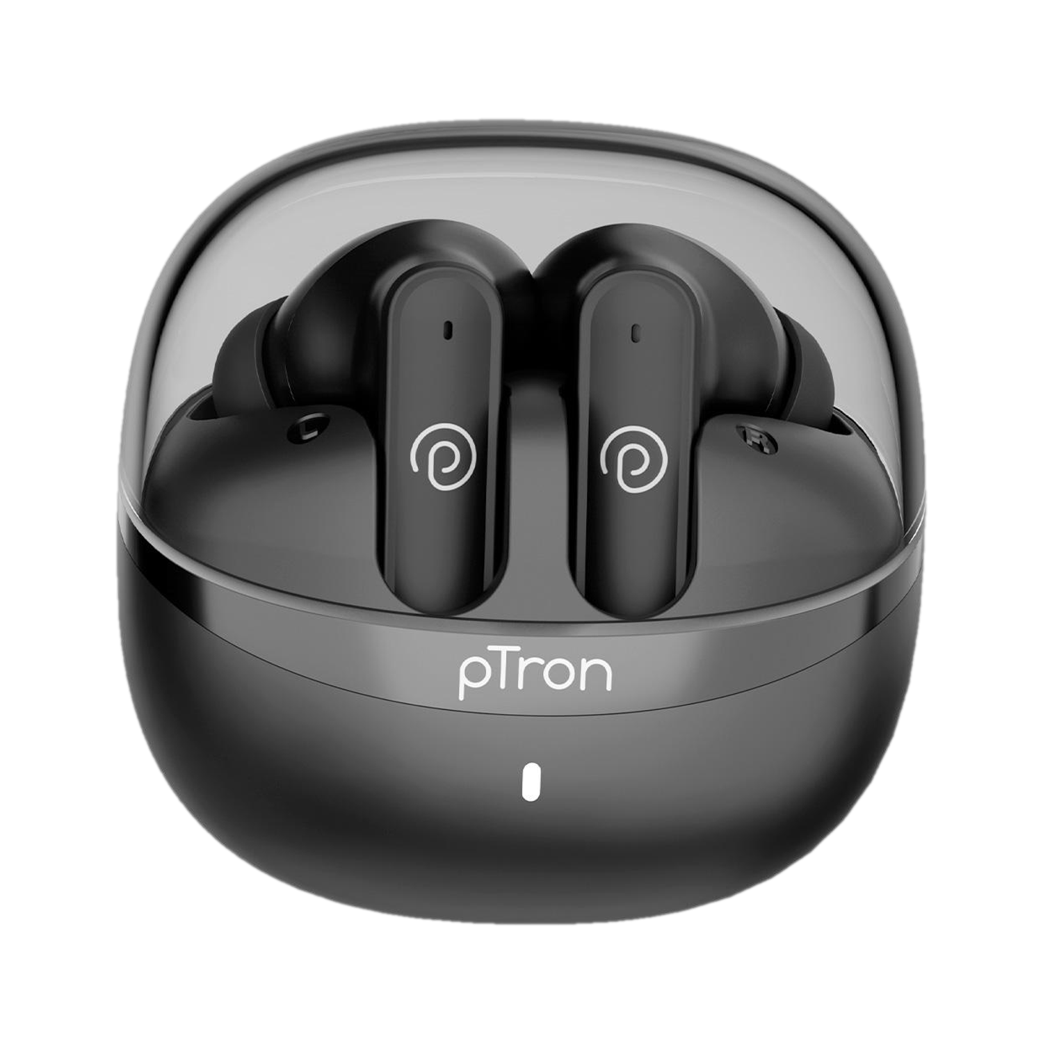 Image of PTron Bassbuds Indie w / AI-ENC Clear Calls, 45hrs Playtime, Custom EQ, App Support Bluetooth