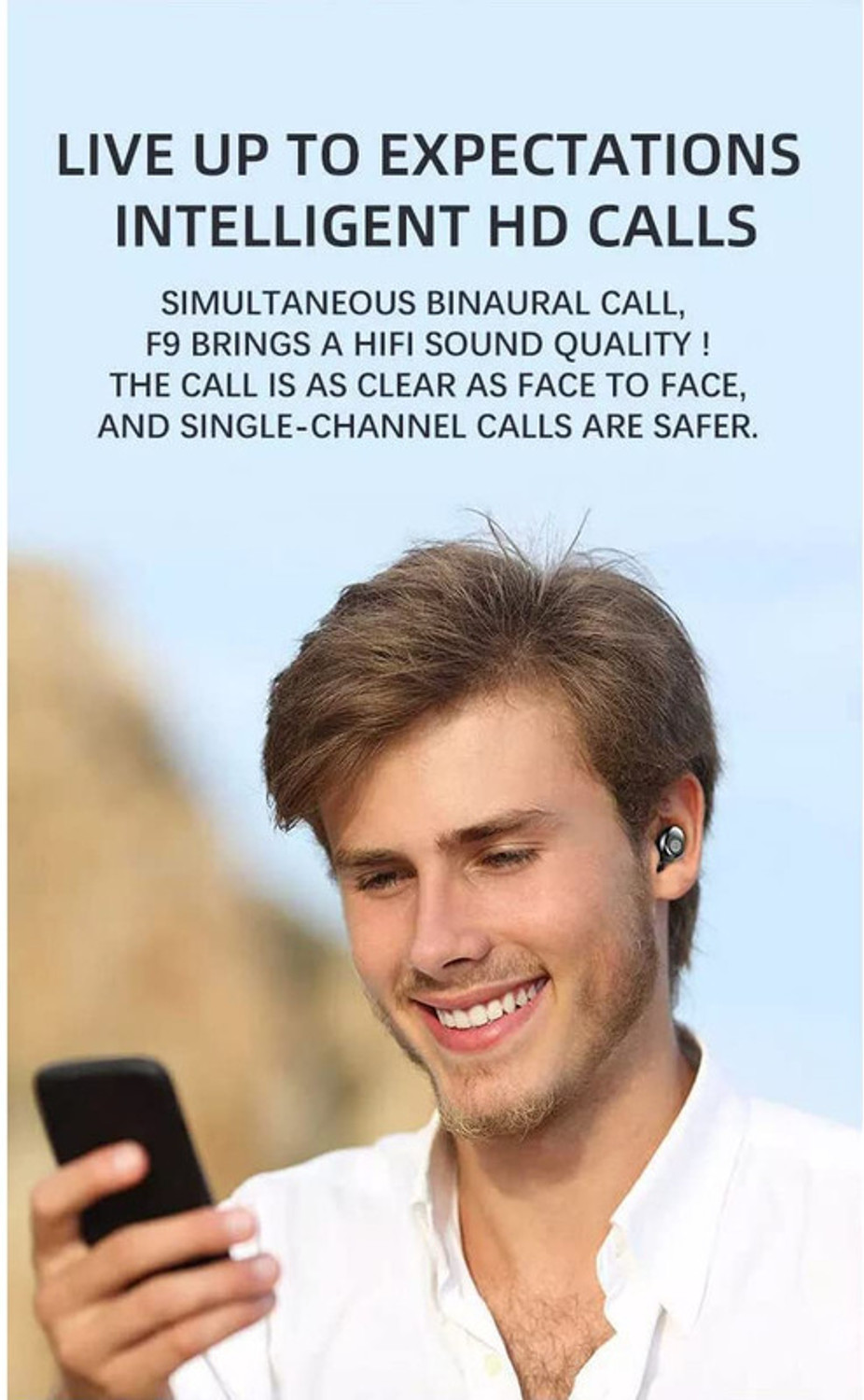 Image of YAROH 48-Hour Playback TWS: HD Sound, Touch Controls, Water Resistant Bluetooth