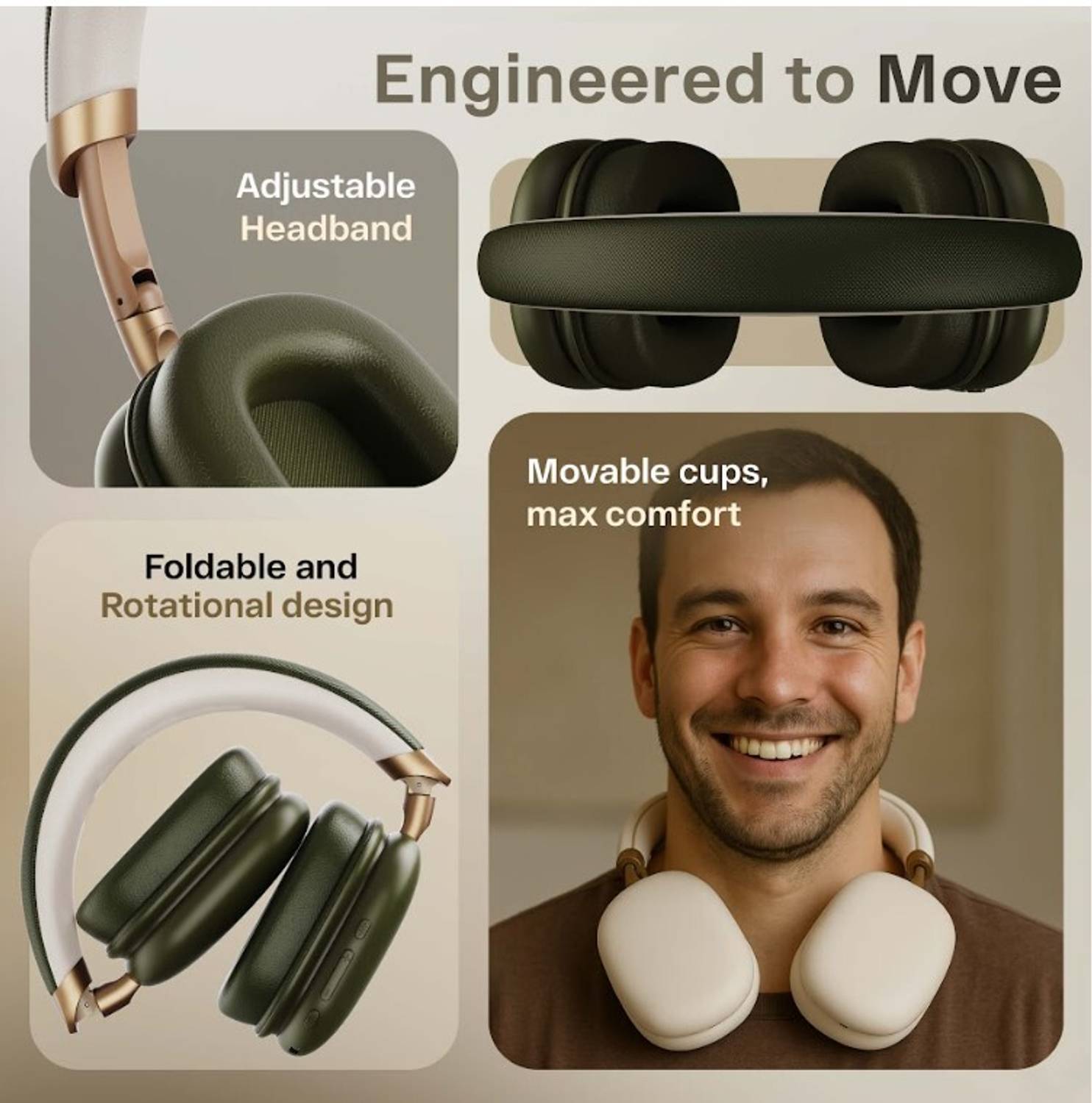 GOBOULT Fluid X 60Hrs Bluetooth Headphones - Image 3