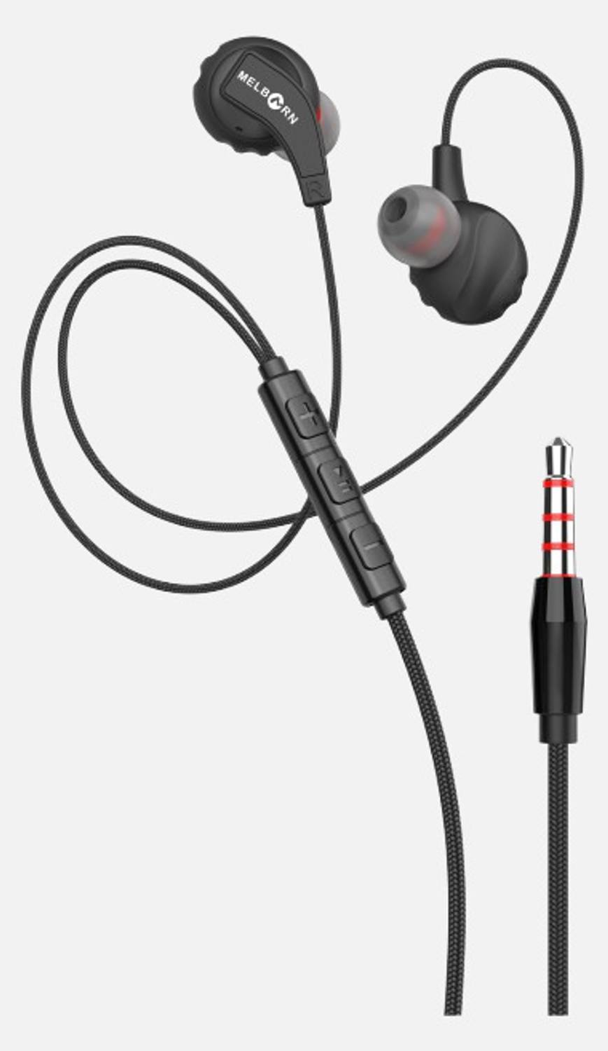 Melborn Earphone Wired with Mic, Deep Bass, Noise Isolation and C