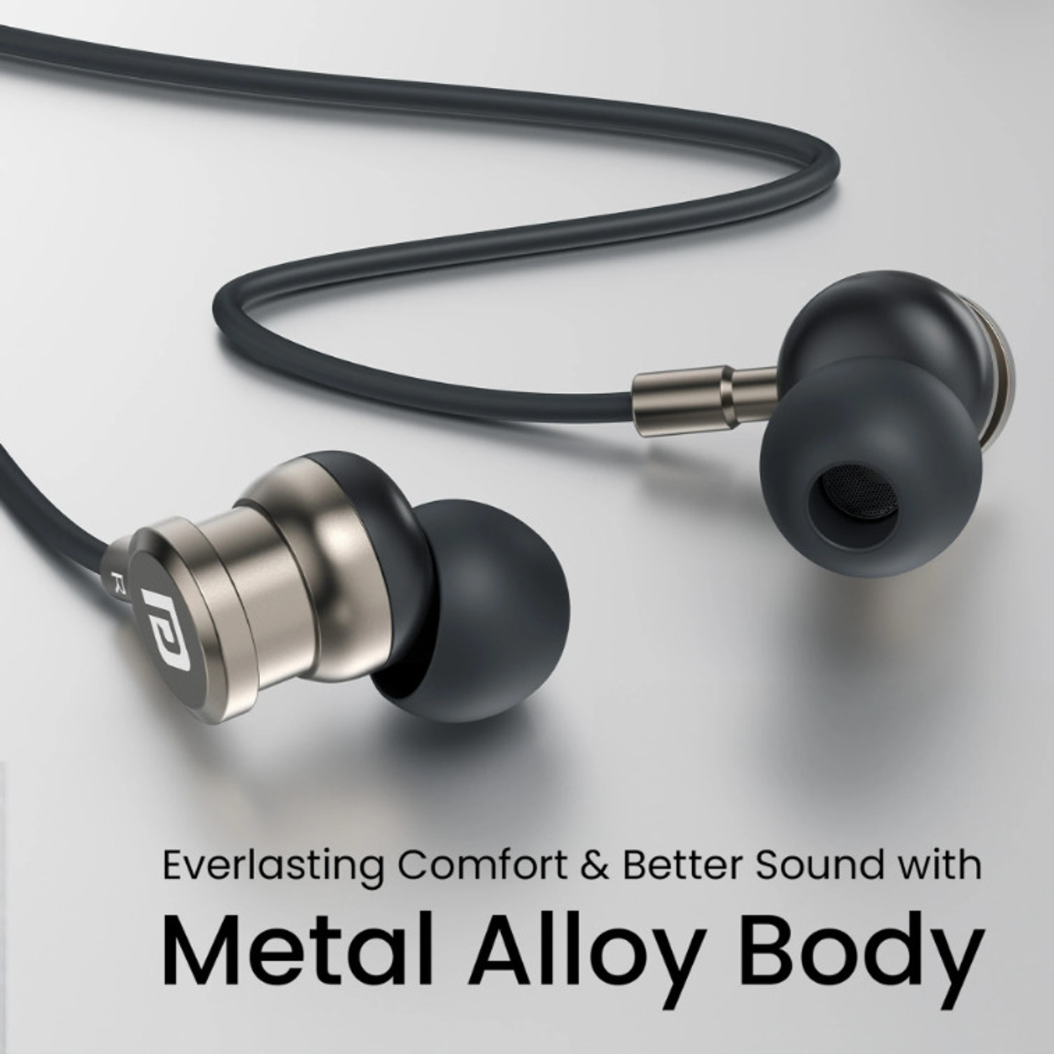 Image of Portronics Tune C Best Earphone with mic, In-Line Controls, 1.2M Tangle Free Wired Headset Wired
