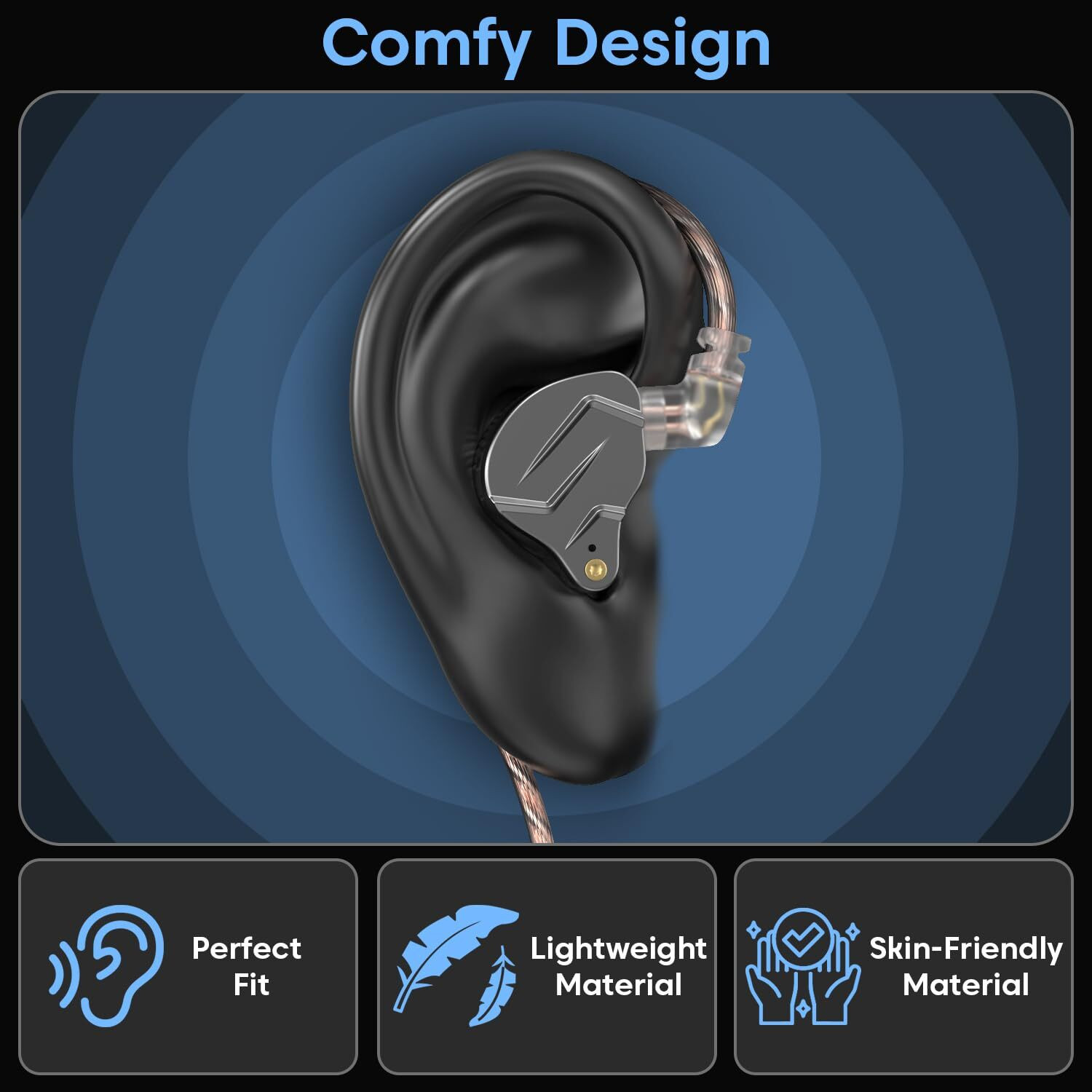 Image of sounce Hybrid 1BA 1DD In-Ear Monitor Earphones with Mic High Resolution 3.5mm Wired Wired