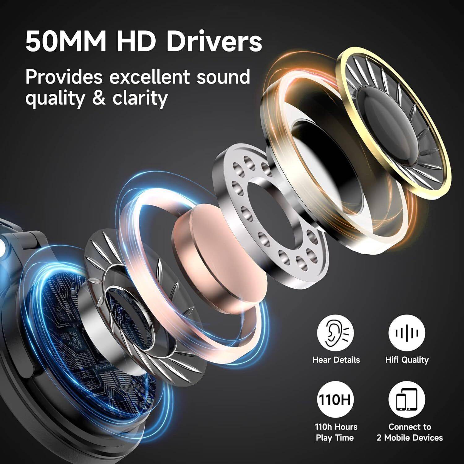 Oneodio Pro C Bluetooth & Wired Gaming Headset - Image 2