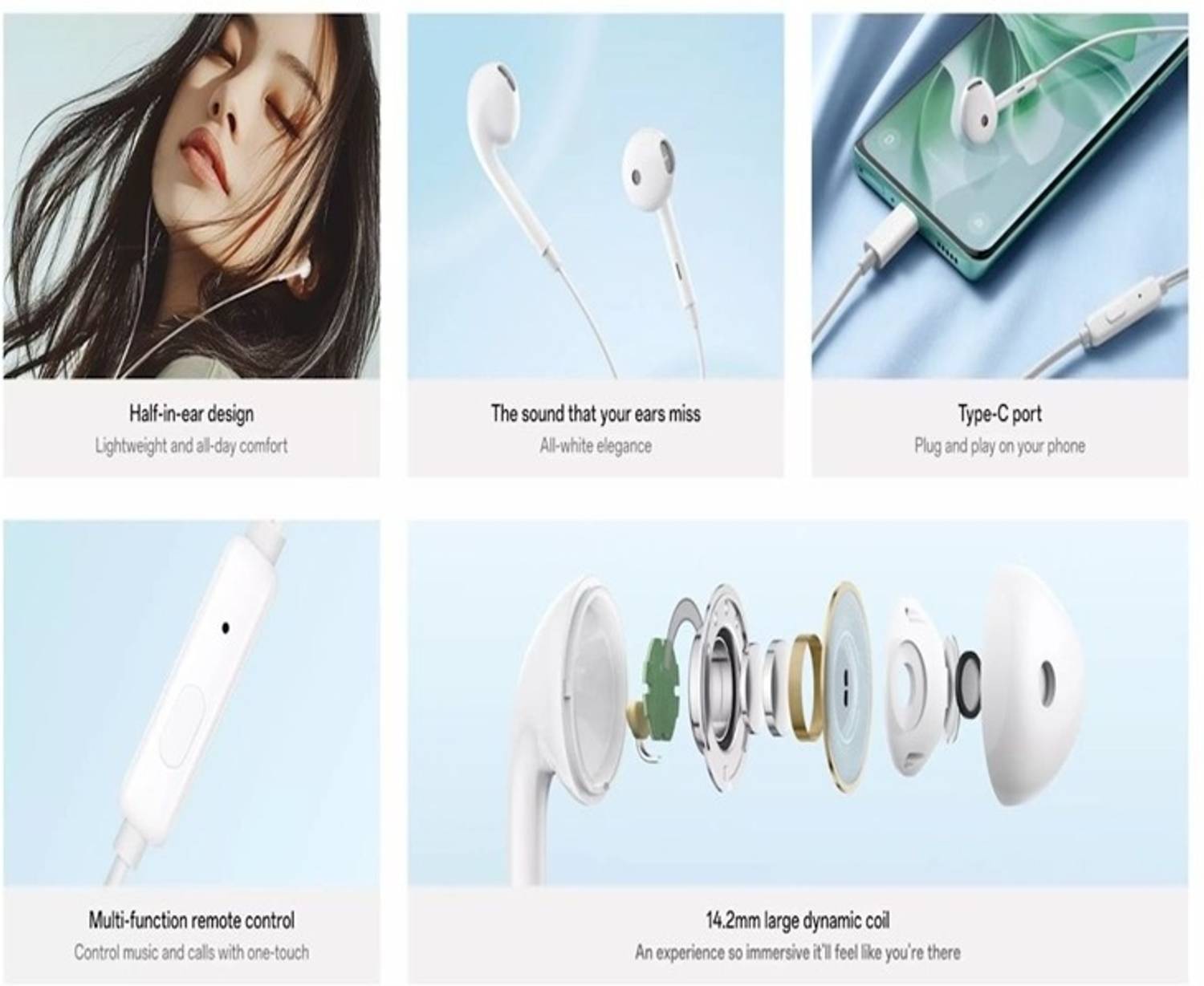 OnePlus MH136 White Wired Earphones - Image 3