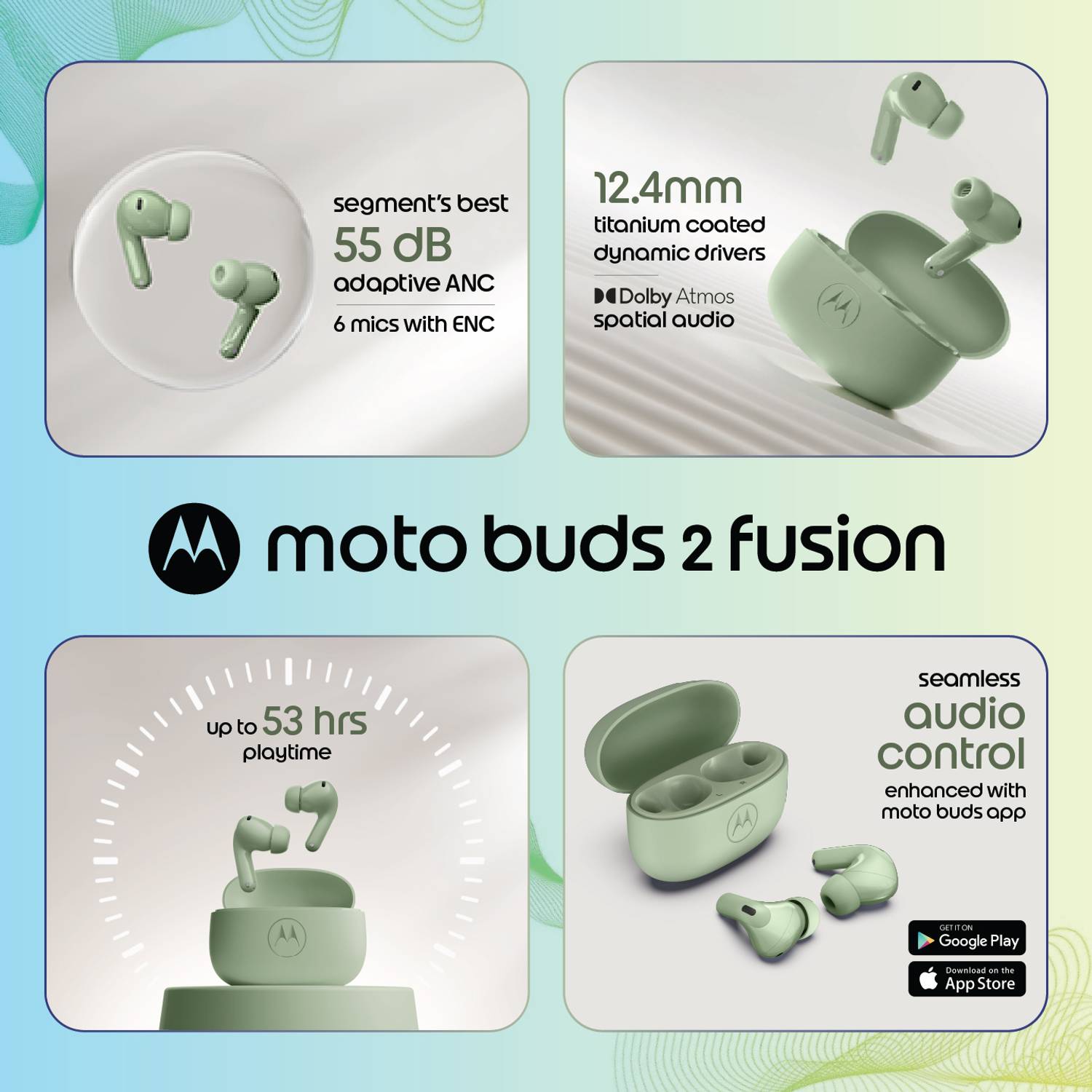 Motorola Buds 2 Fusion with 55dB ANC - Image 2