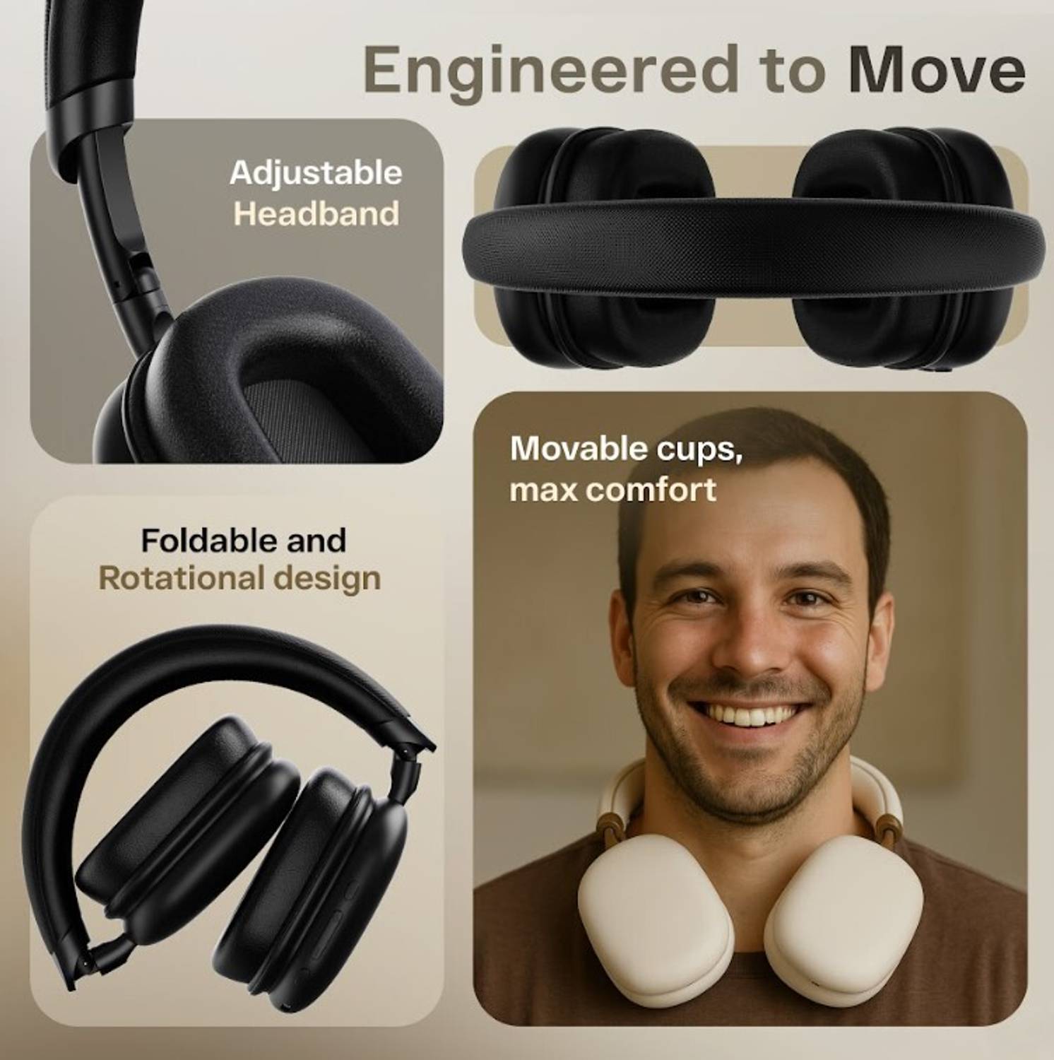 GOBOULT Fluid X 60Hrs Bluetooth Headphones - Image 3