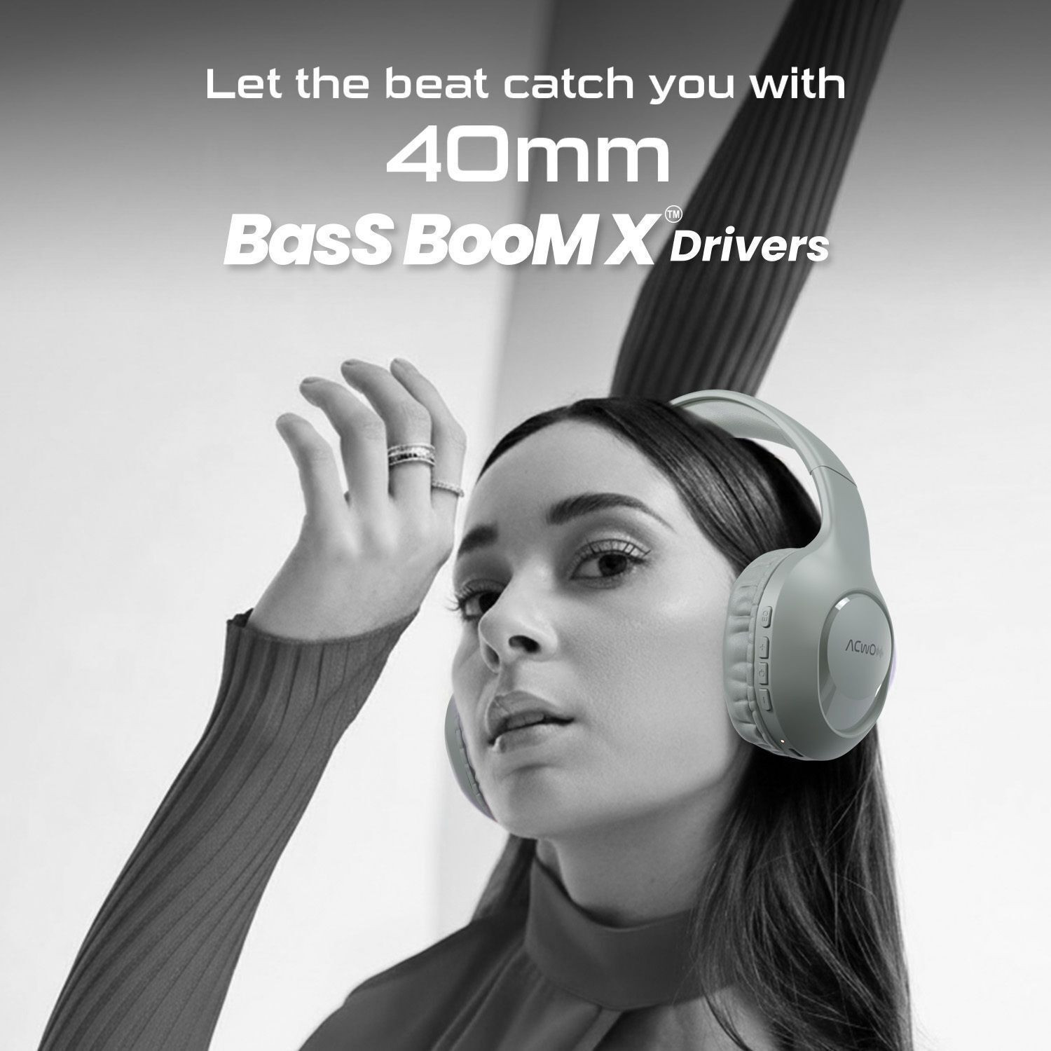 Image of ACwO TwISTER 313 with 40mm Drivers, AI-ENC, Dual Device Connectivity Bluetooth & Wired