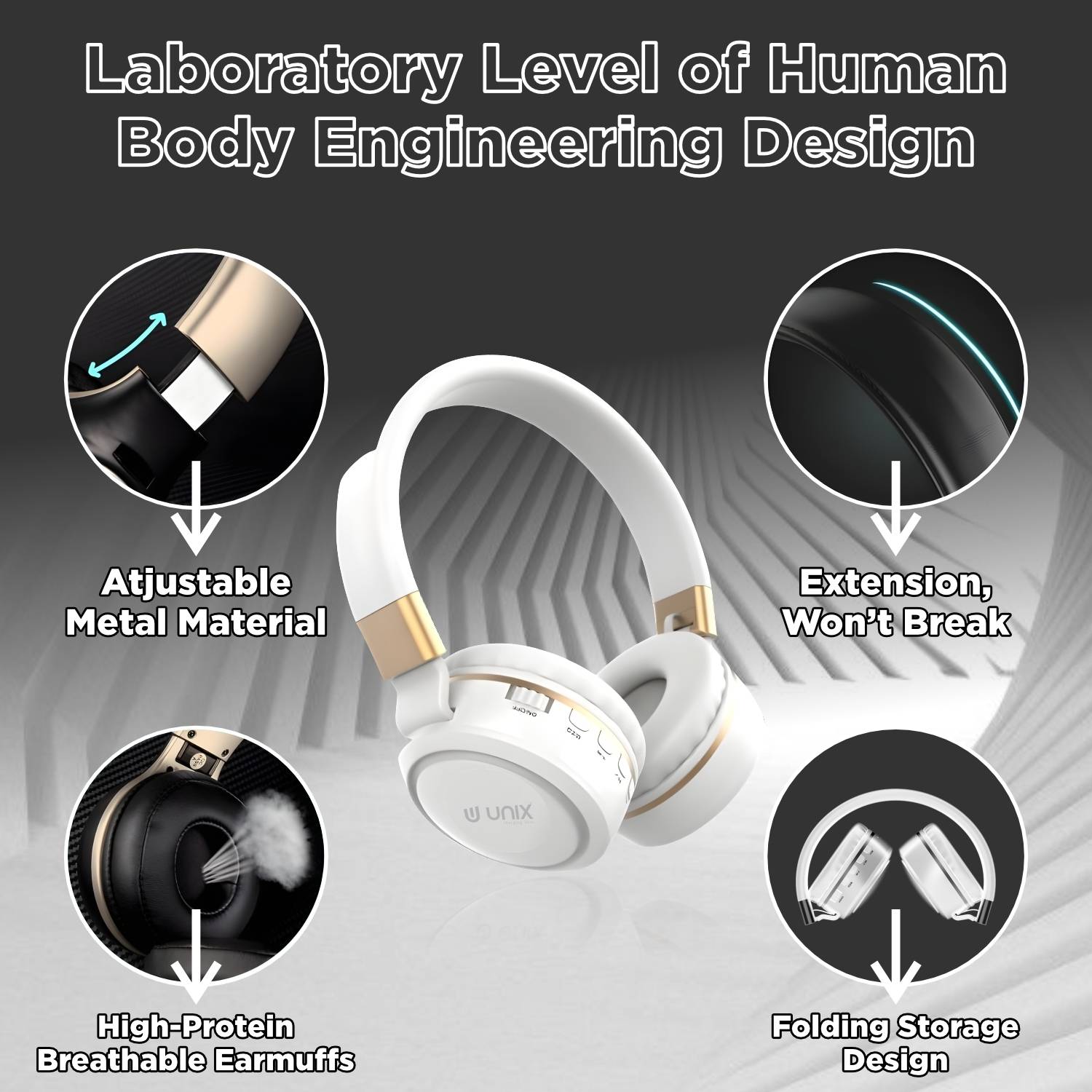 Unix Wireless Headphones 12 Hrs Playtime - Image 5