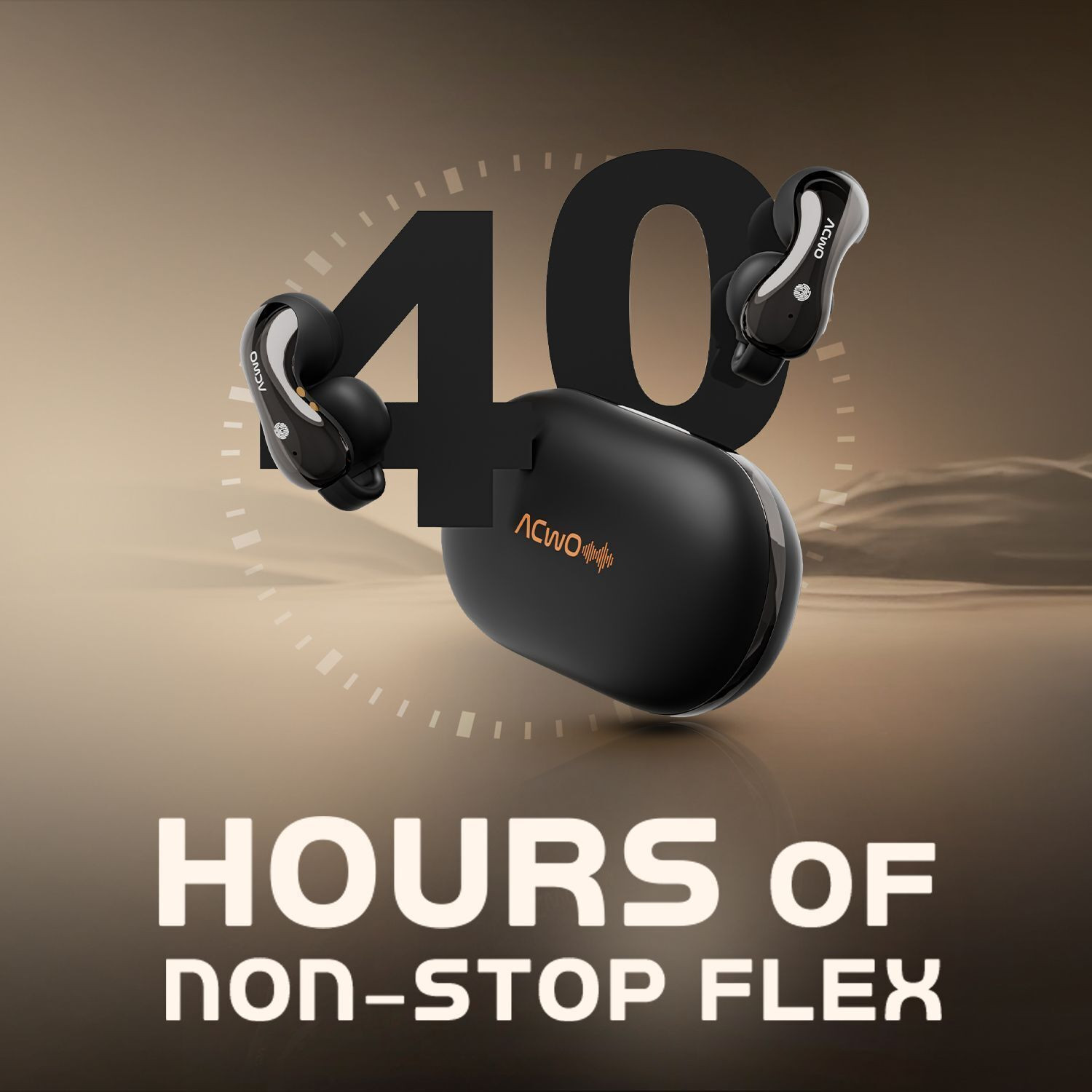 Image of ACwO DwOTS Bling, Clip Design, 40H Playtime, ENC, IPX5 Water Resistance Bluetooth