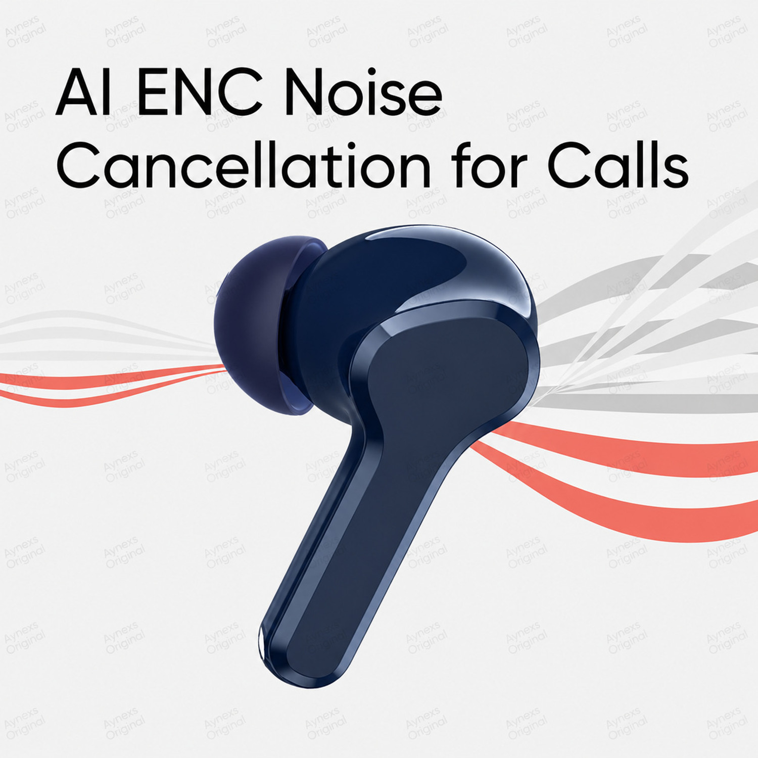 Image of AYNEXS ORIGINAL for R-ealme Buds T110 True Wireless Earbuds with AI ENC Playback Fast Charging Bluetooth
