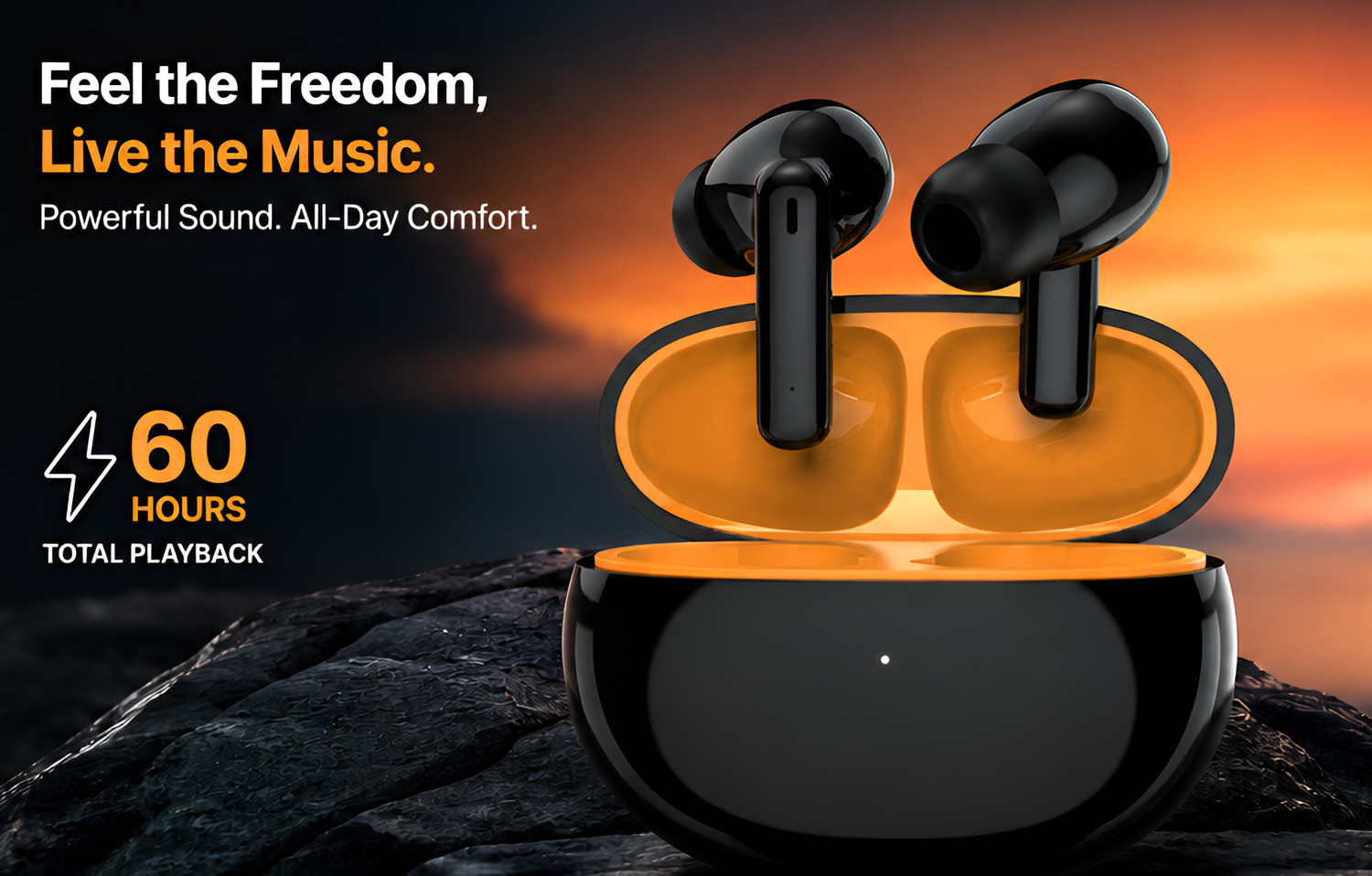 Image of j&b EarBuds with 60 Hours Playtime & Fast Charging /Deep Bass & ENC Bluetooth