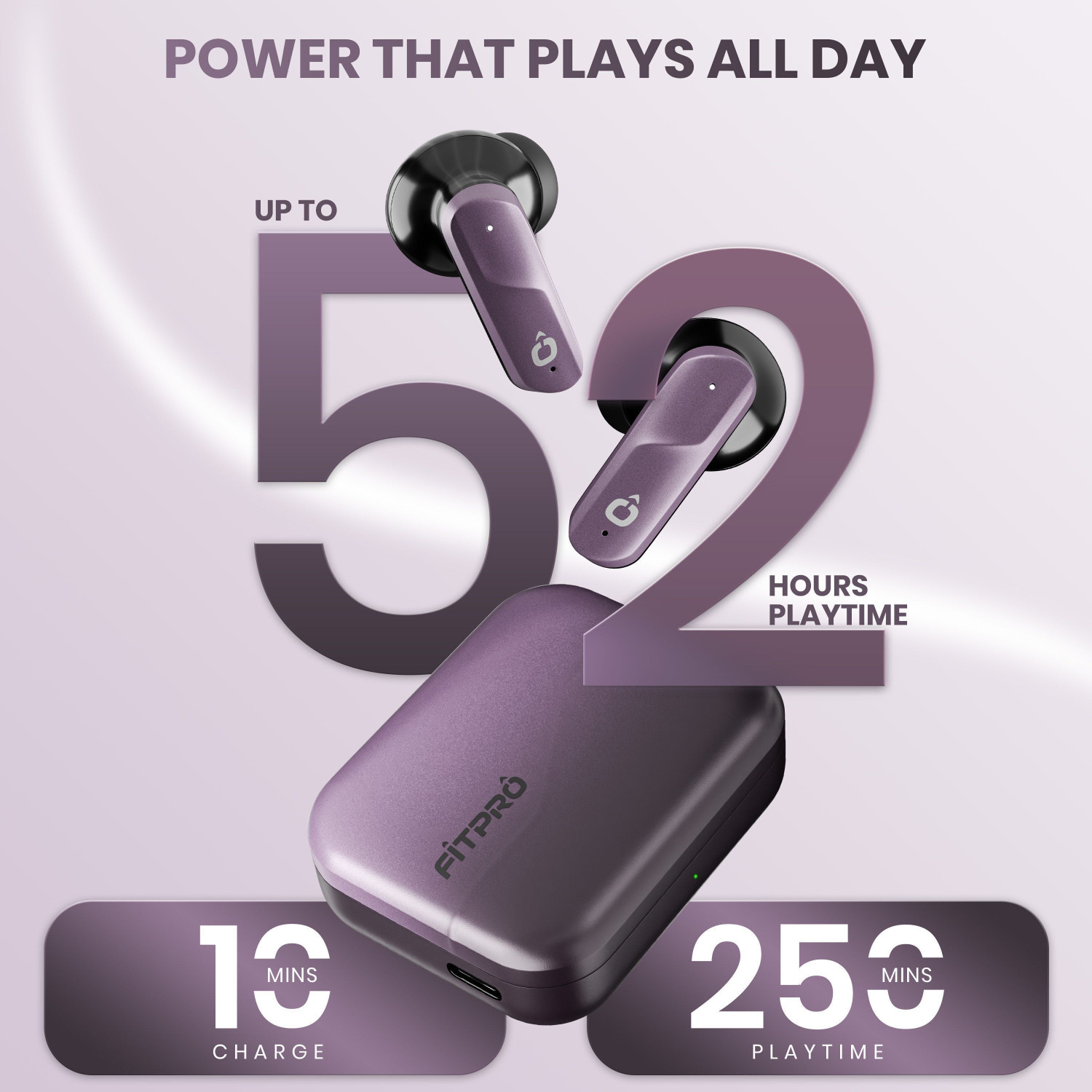 Image of Fitpro X ATOM Premium TWS Earbuds - HD Audio & Portable Charging Case Bluetooth