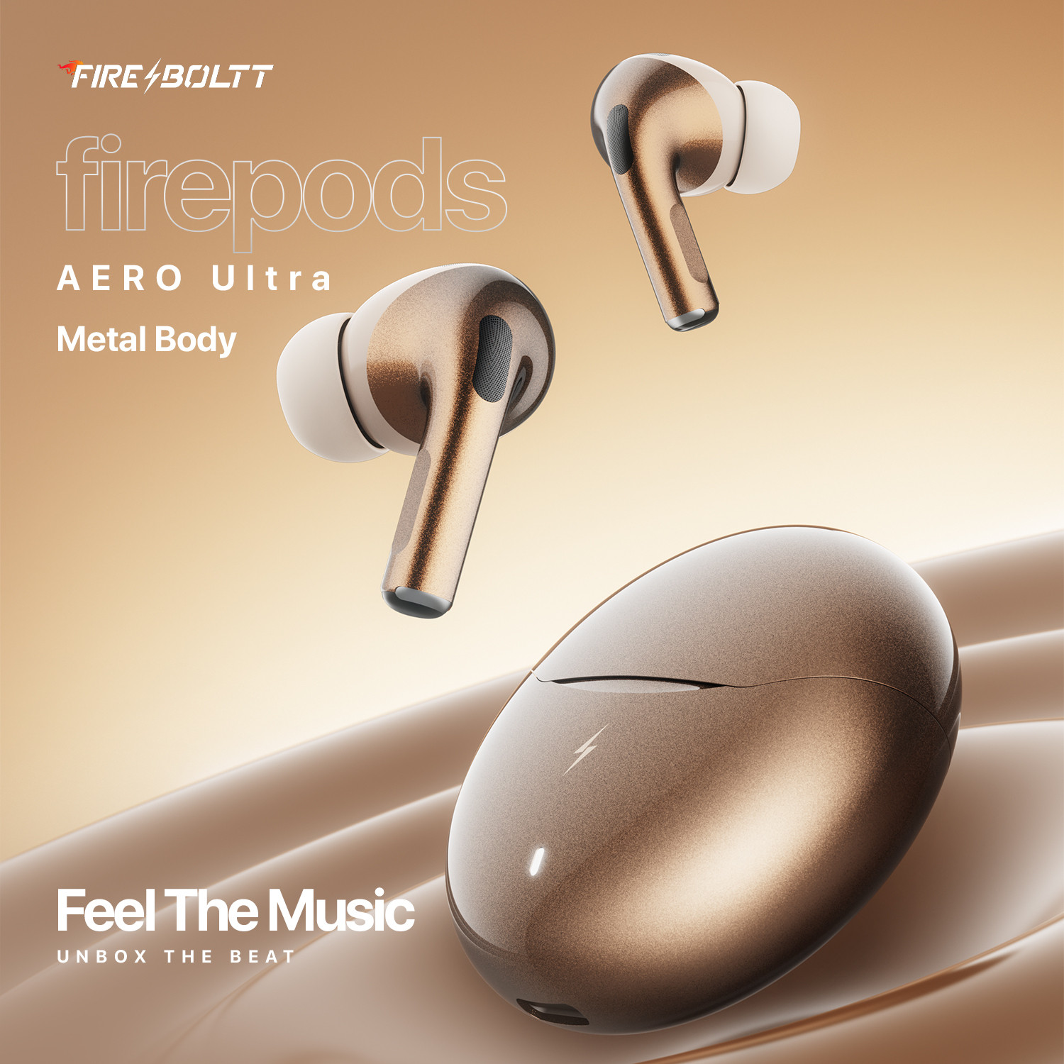 Image of Fire-Boltt Aero Ultra TWS Earbuds, Custom EQ Profiles, 50H Battery, Quad Mic ENC, BT 5.4 Bluetooth