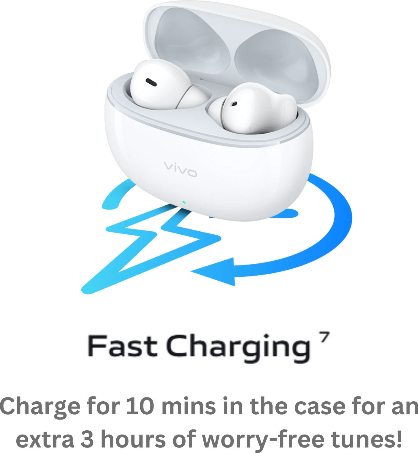 Image of vivo TWS 3e, Wireless Bluetooth Headphones, ANC, Noise Cancelling, 42H Battery Life Bluetooth