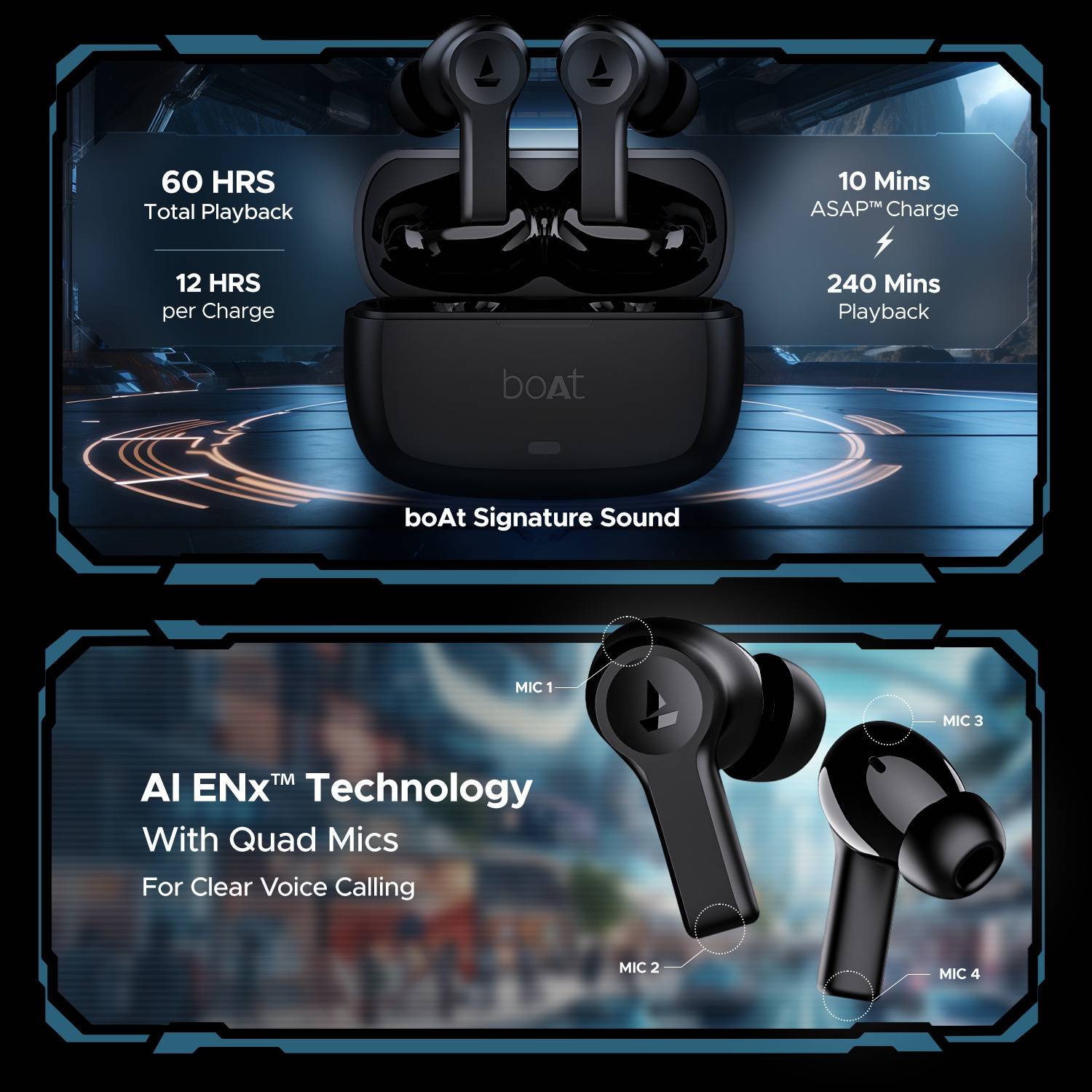boAt Airdopes Flex 454 ANC TWS Earbuds - Image 5