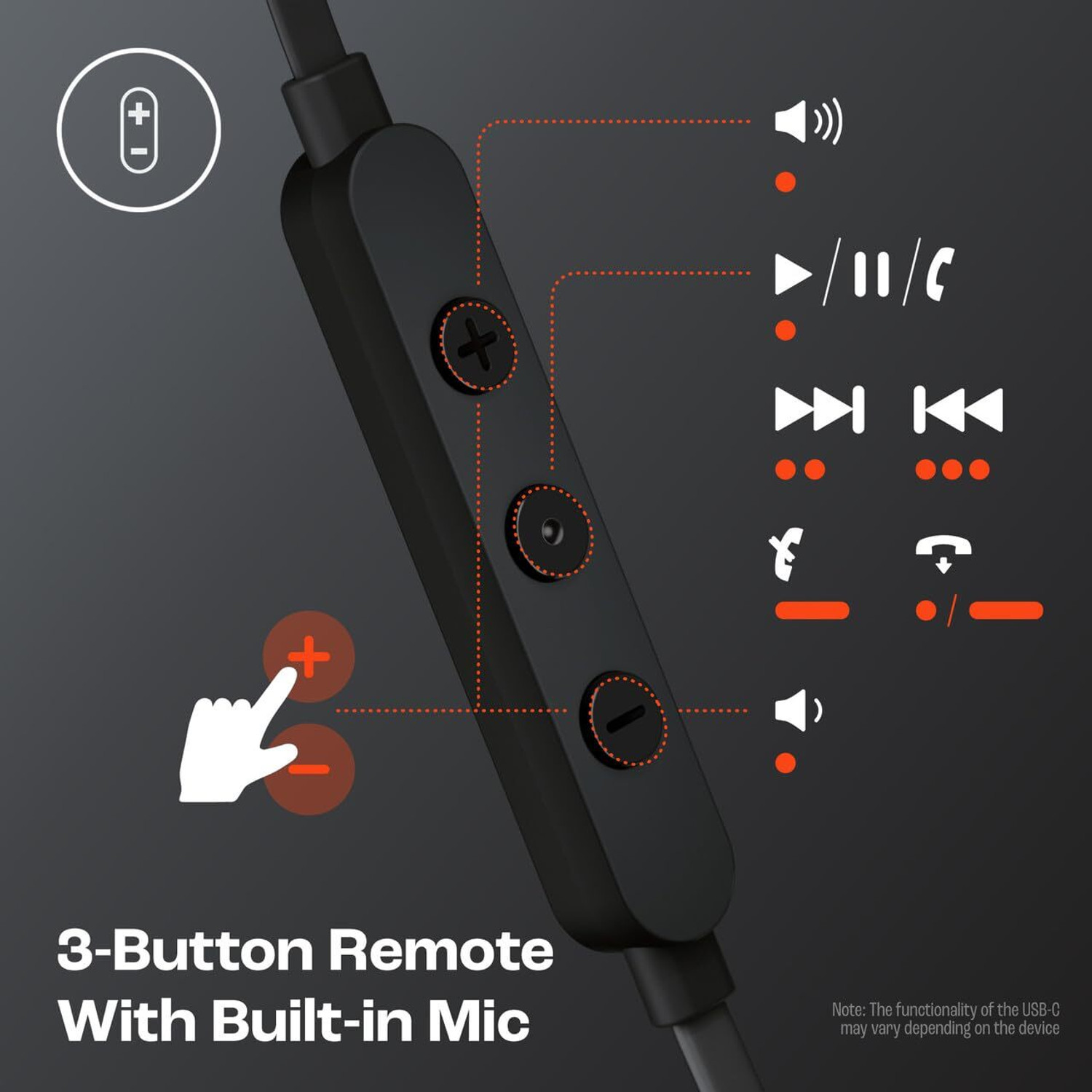 Image of Accelbyte JBL Tune 310C, Hi-Res Audio with DAC , 3-Button EQ Wired