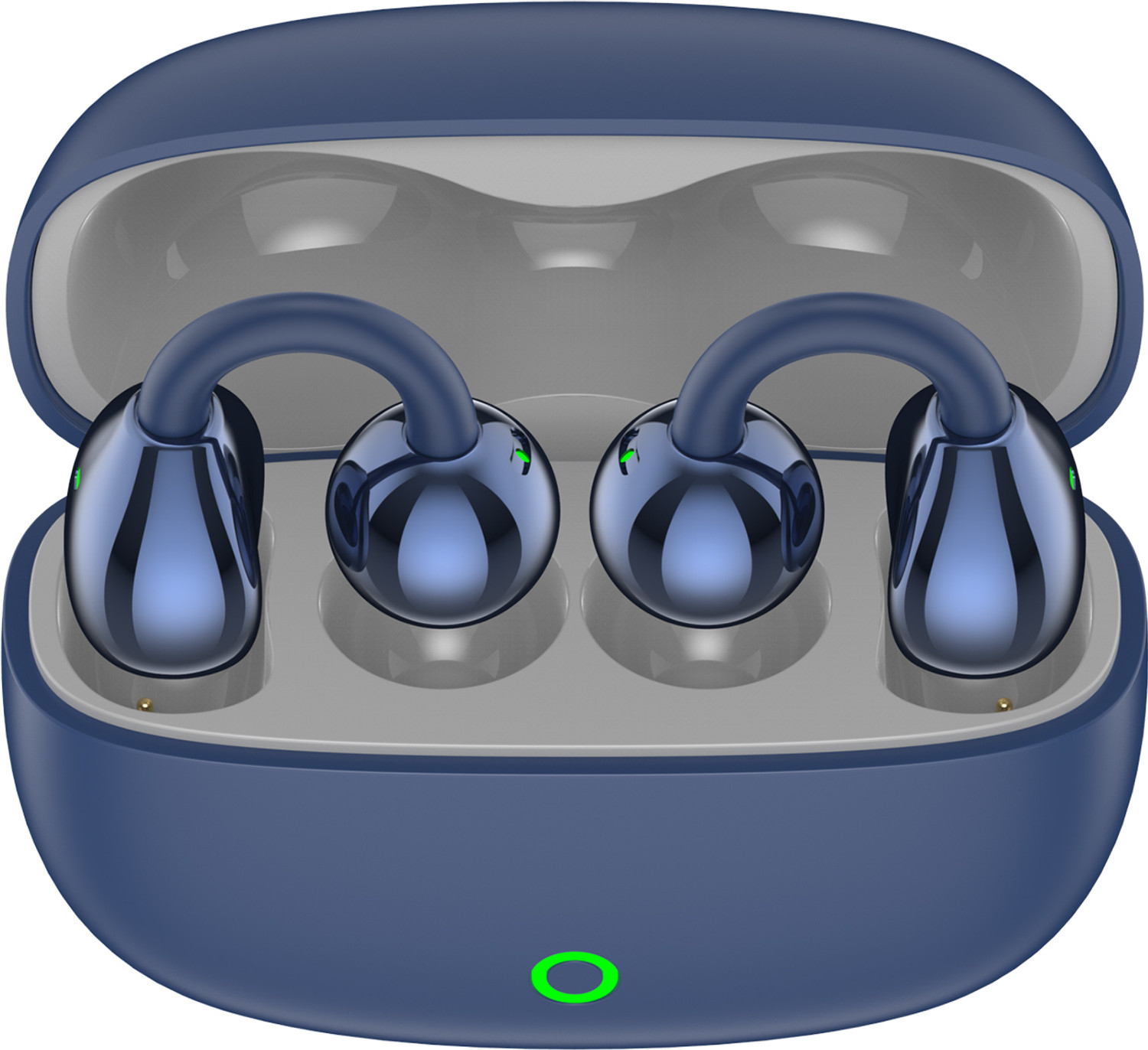 Image of AMS Air Clips OWS Pro Buds, 48Hrs Playtime, 360 Spatial Audio, Quad Mic ENC Bluetooth Headset (Blue, True Wireless)