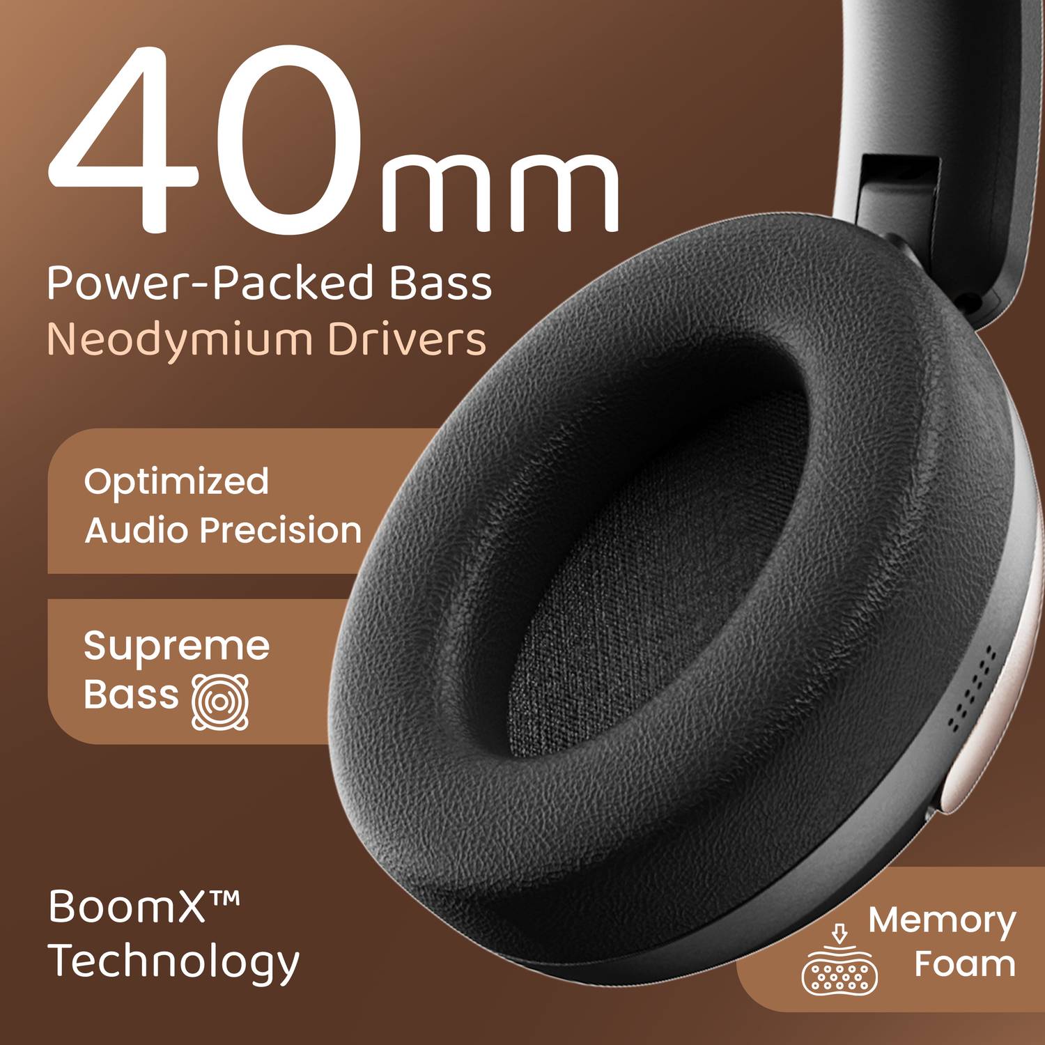 GOBOULT Soniq 70Hrs Battery Bluetooth Headphones - Image 4