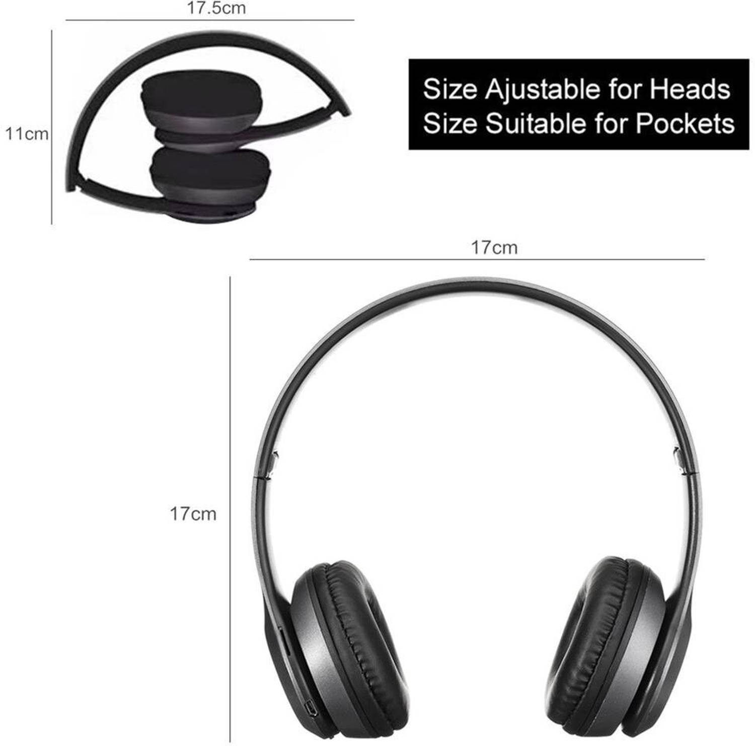 Worricow Wireless Bluetooth Headphone with Mic - Image 5