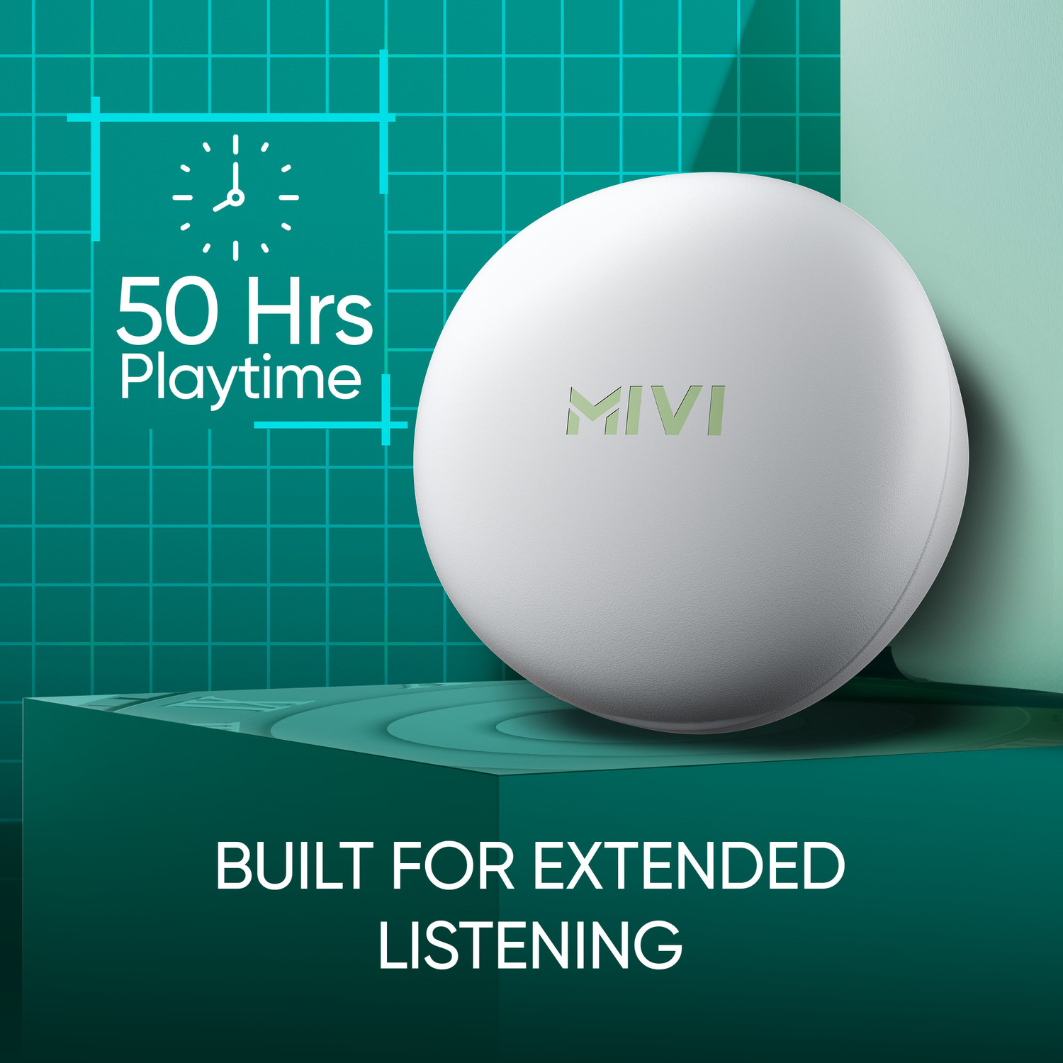 Image of Mivi DuoPods Maxx, 13mm Bass, AI ENC HD Calls, IPX4 Bluetooth