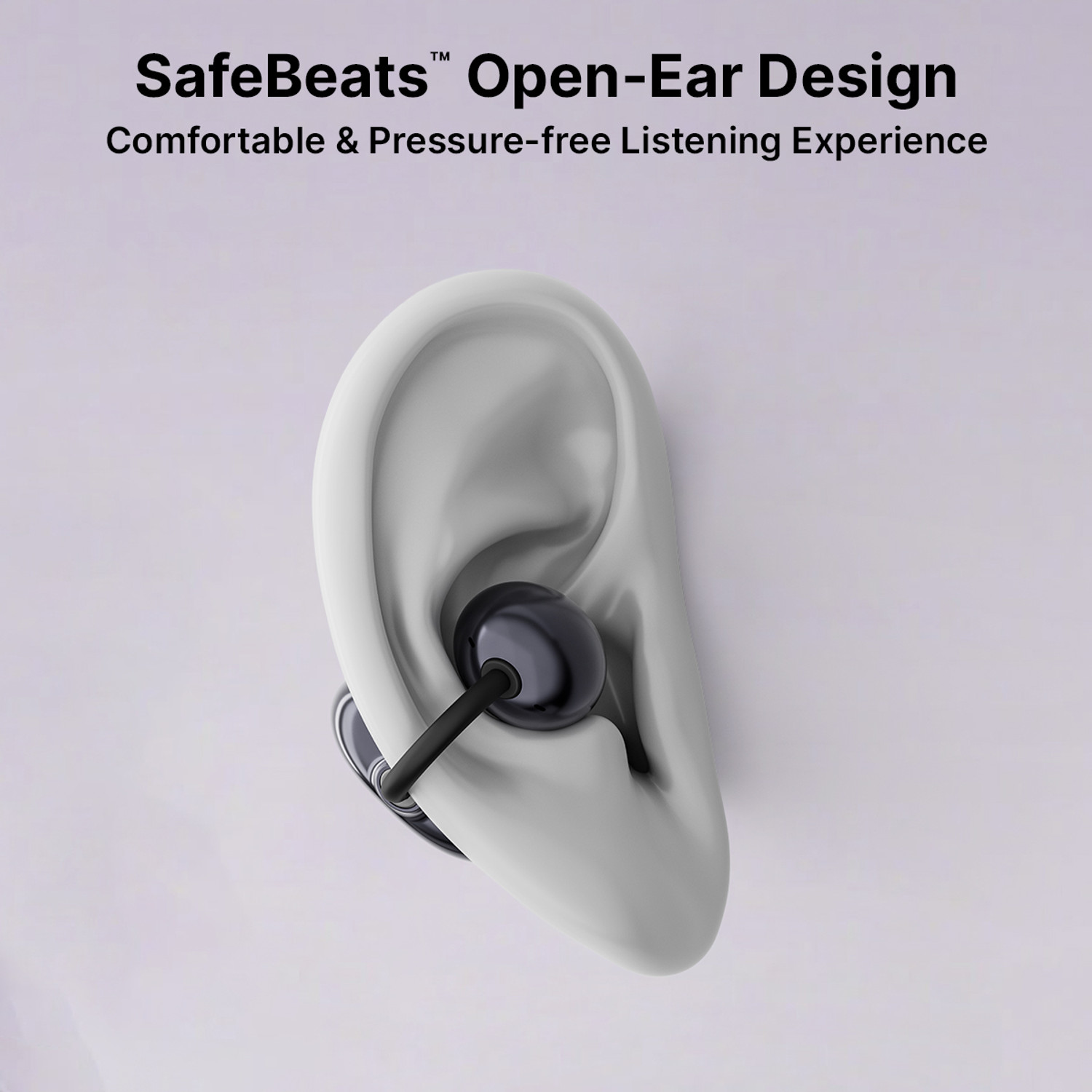 Image of PTron Bassbuds Verse Earclips w / 50Hrs Playtime, HD Mic & AI-ENC, Custom EQ, BTv6.0 Bluetooth