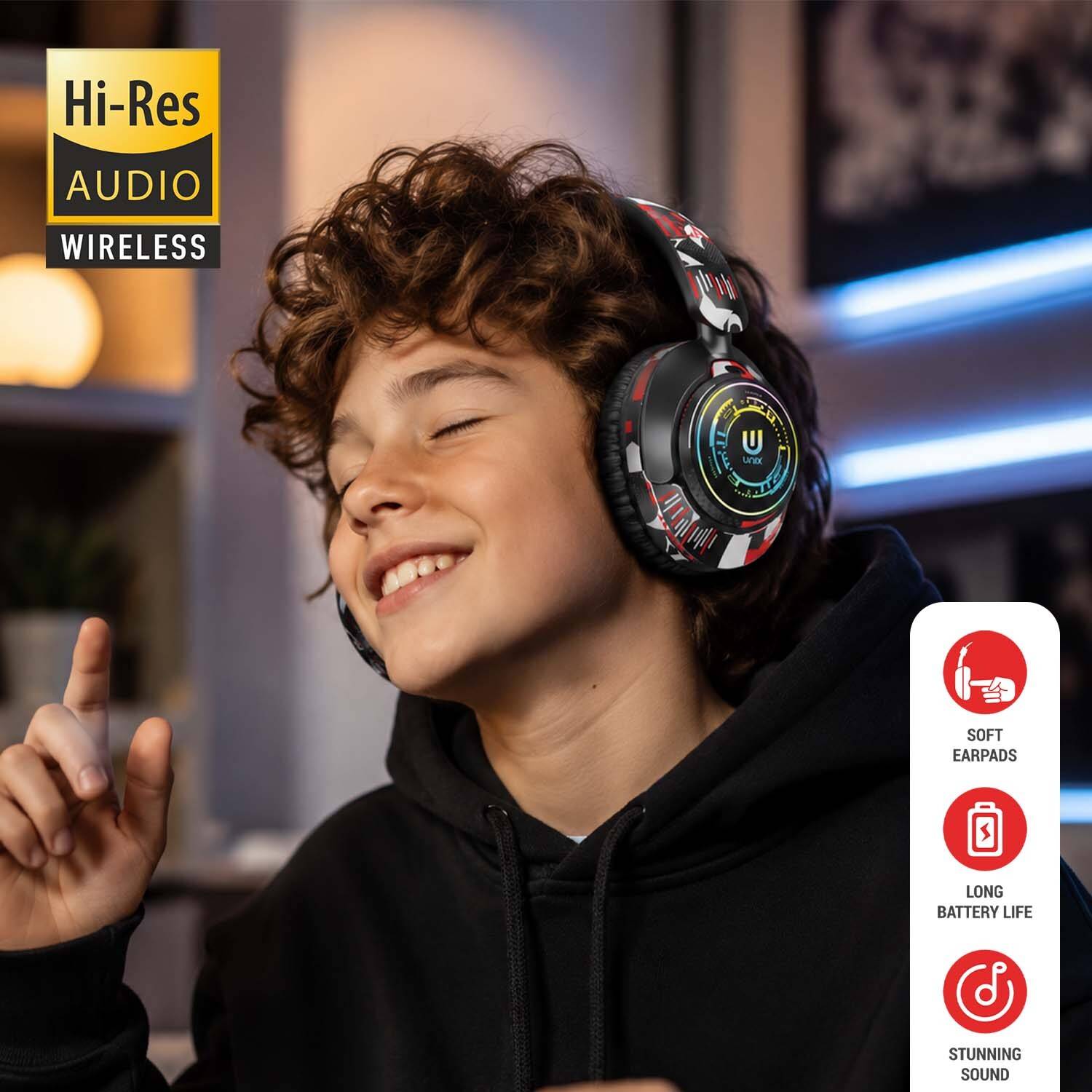 Unix Epic Graffit Wireless Over Ear Headphones - Image 4