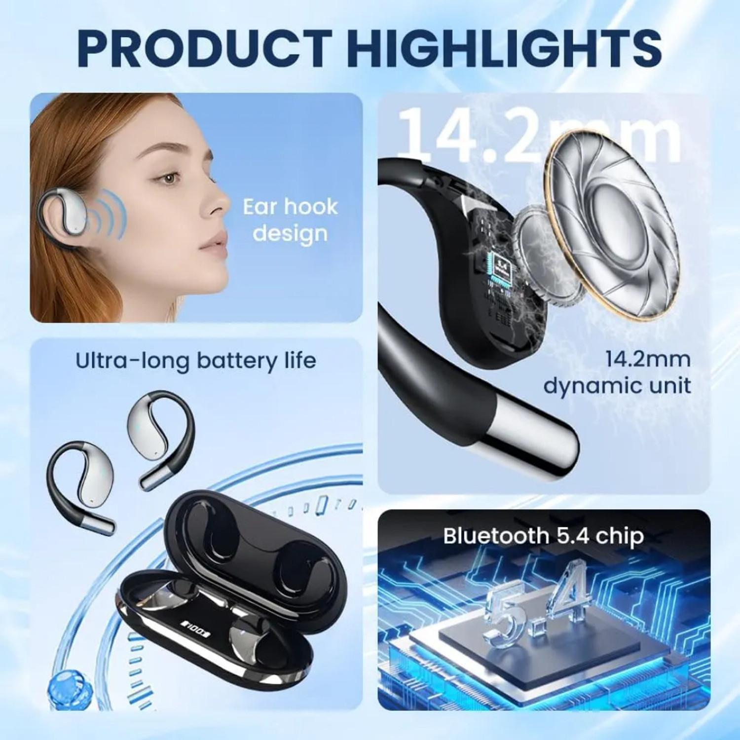 Image of SHAILRON AI Translation Earbuds Real Time, 144 Language Translator Earbuds with APP Bluetooth