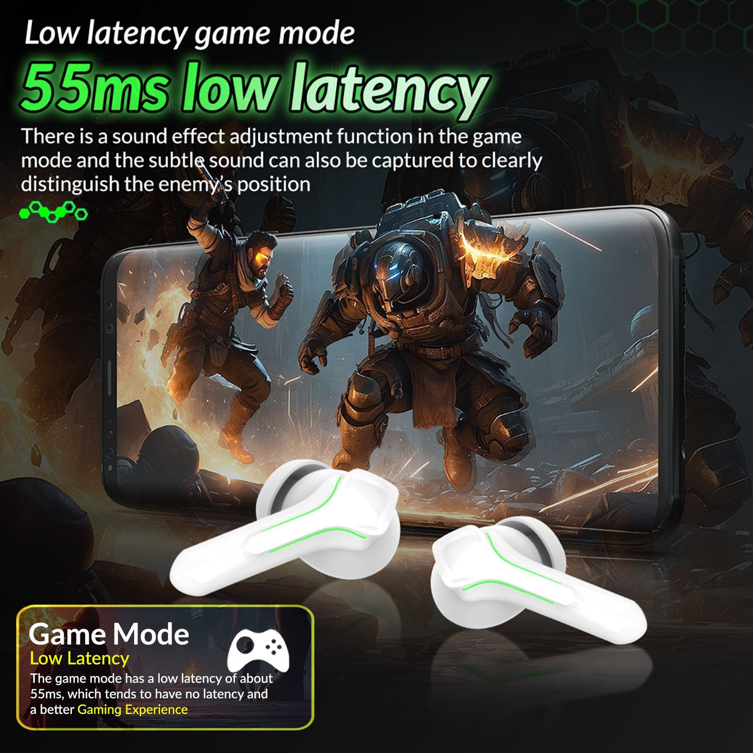 Image of Aroma NB138 Bound 32dB Active Noise Cancellation 60H* Fast Charging Earbuds Bluetooth